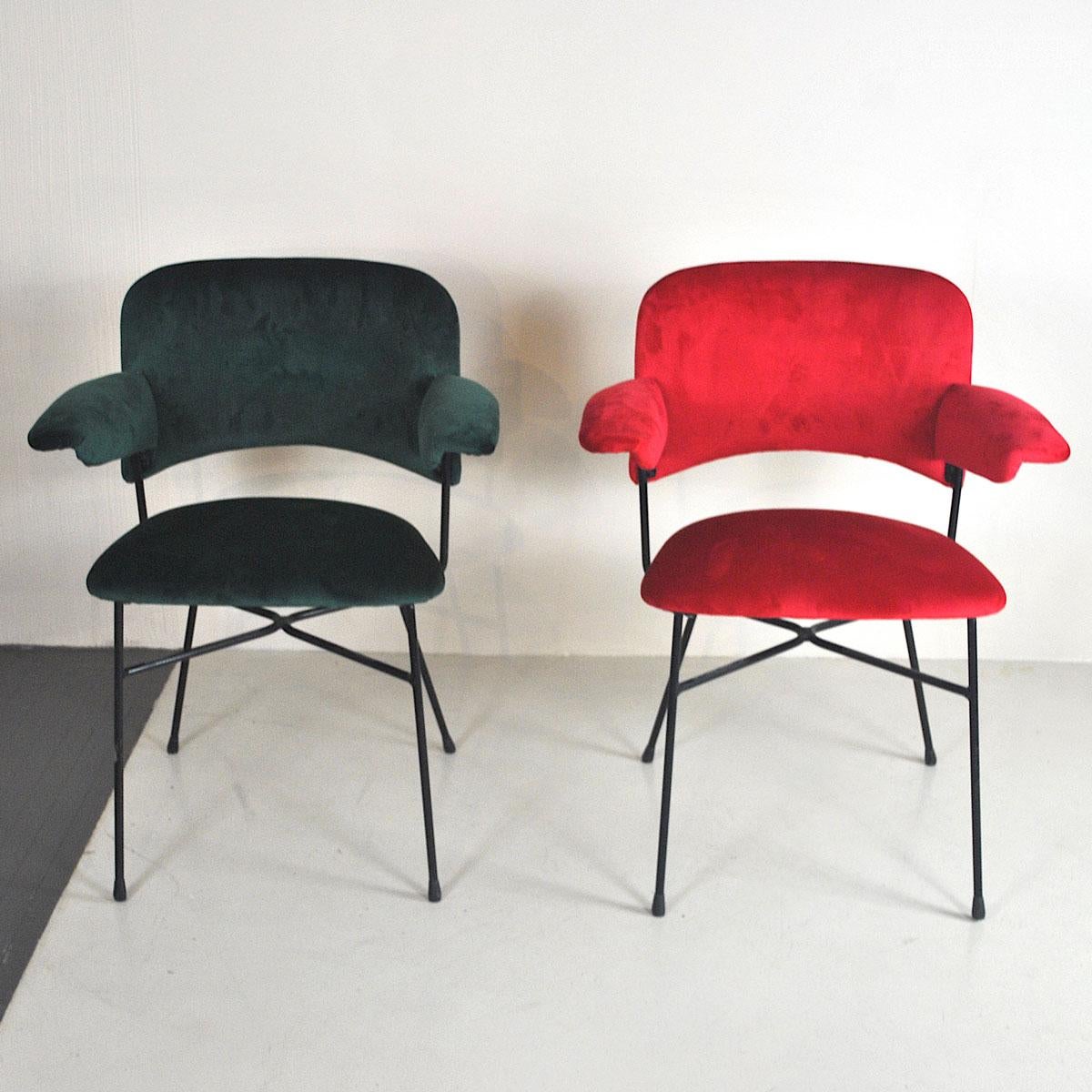Velvet Studio BBPR Set of Two Italian Chairs Urania Model