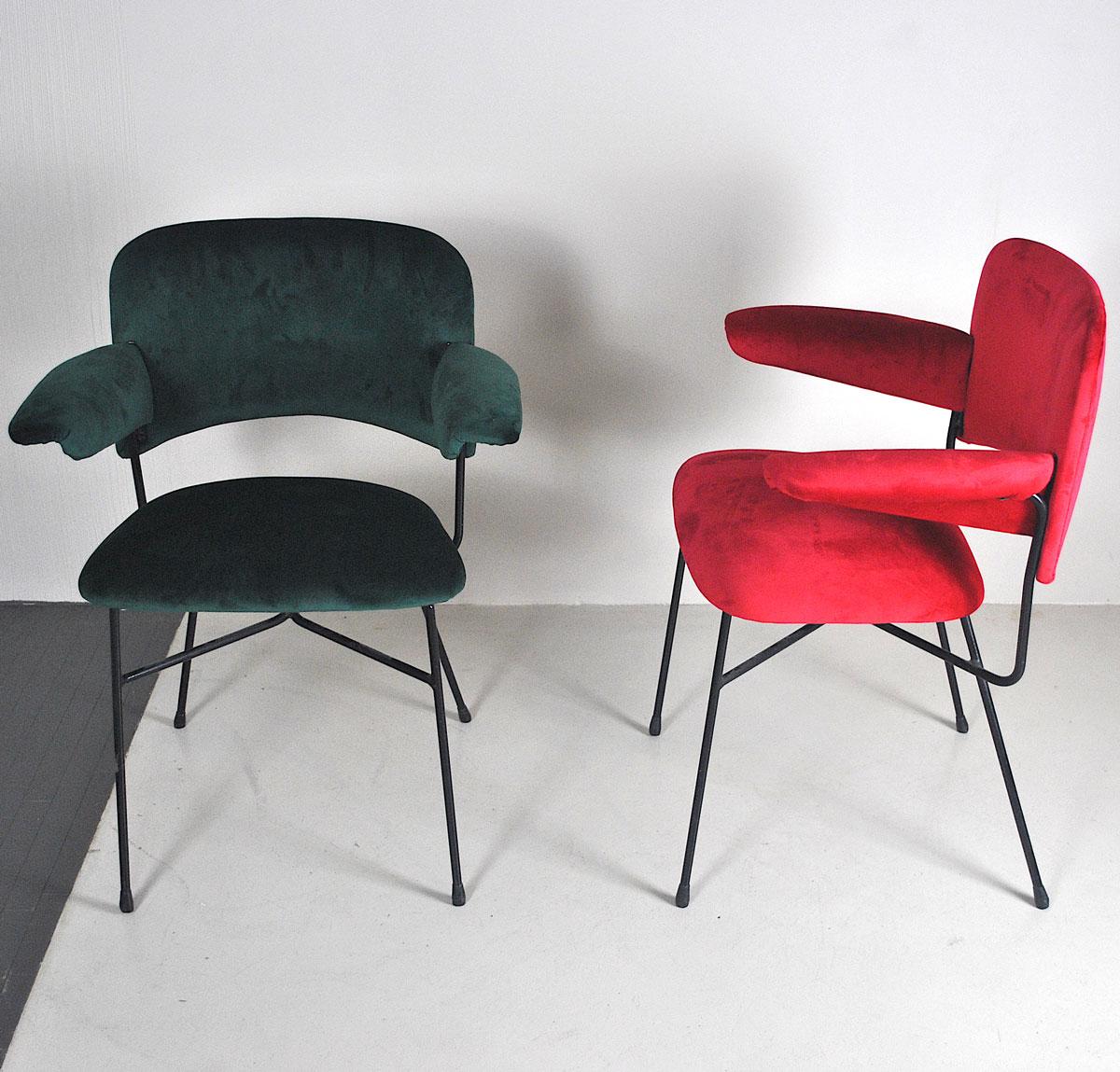 Studio BBPR Set of Two Italian Chairs Urania Model 3