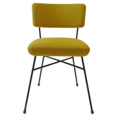 Studio BBPR Einzelner Elettra-Stuhl aus gelbem Curry-Stoff für Arflex 1954