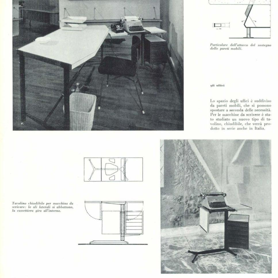 Studio BBPR Small Adjustable Desk for the Olivetti Store in New York, Italy 1954 For Sale 6