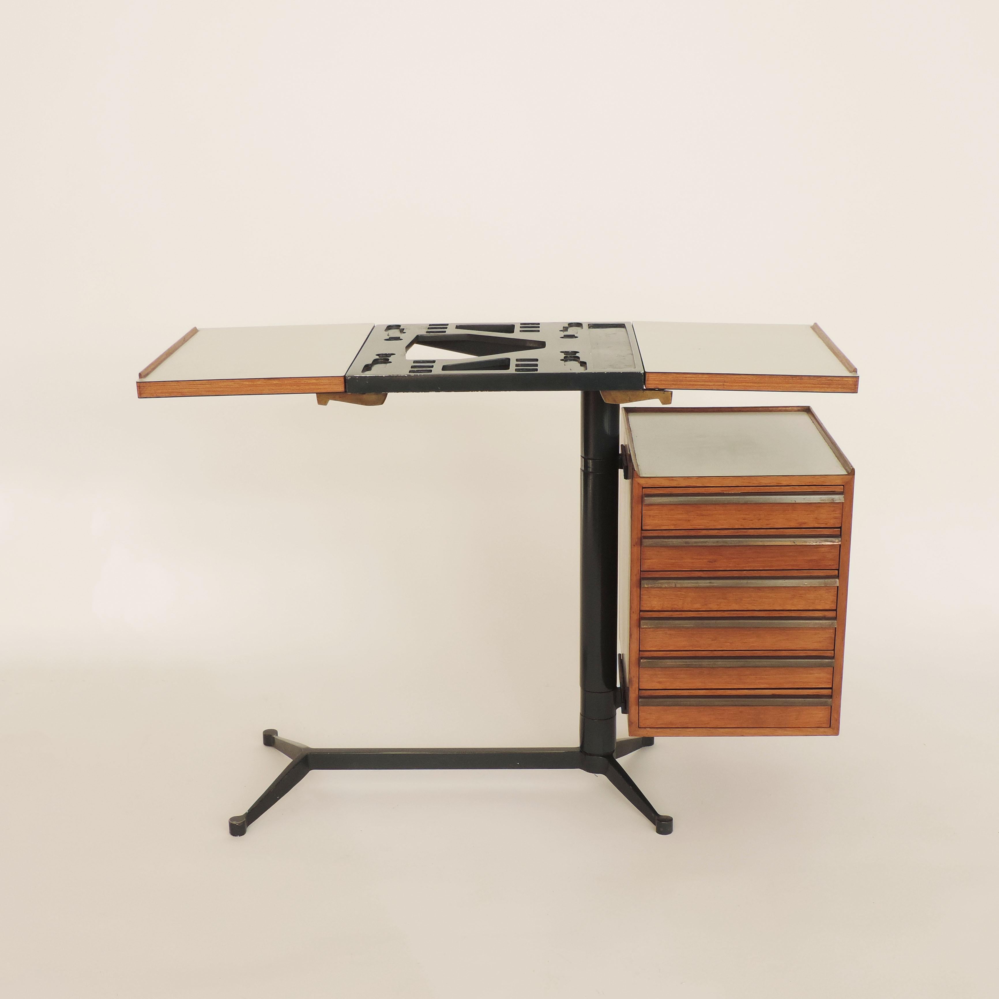 Italian Studio BBPR Small Adjustable Desk for the Olivetti Store in New York, Italy 1954 For Sale