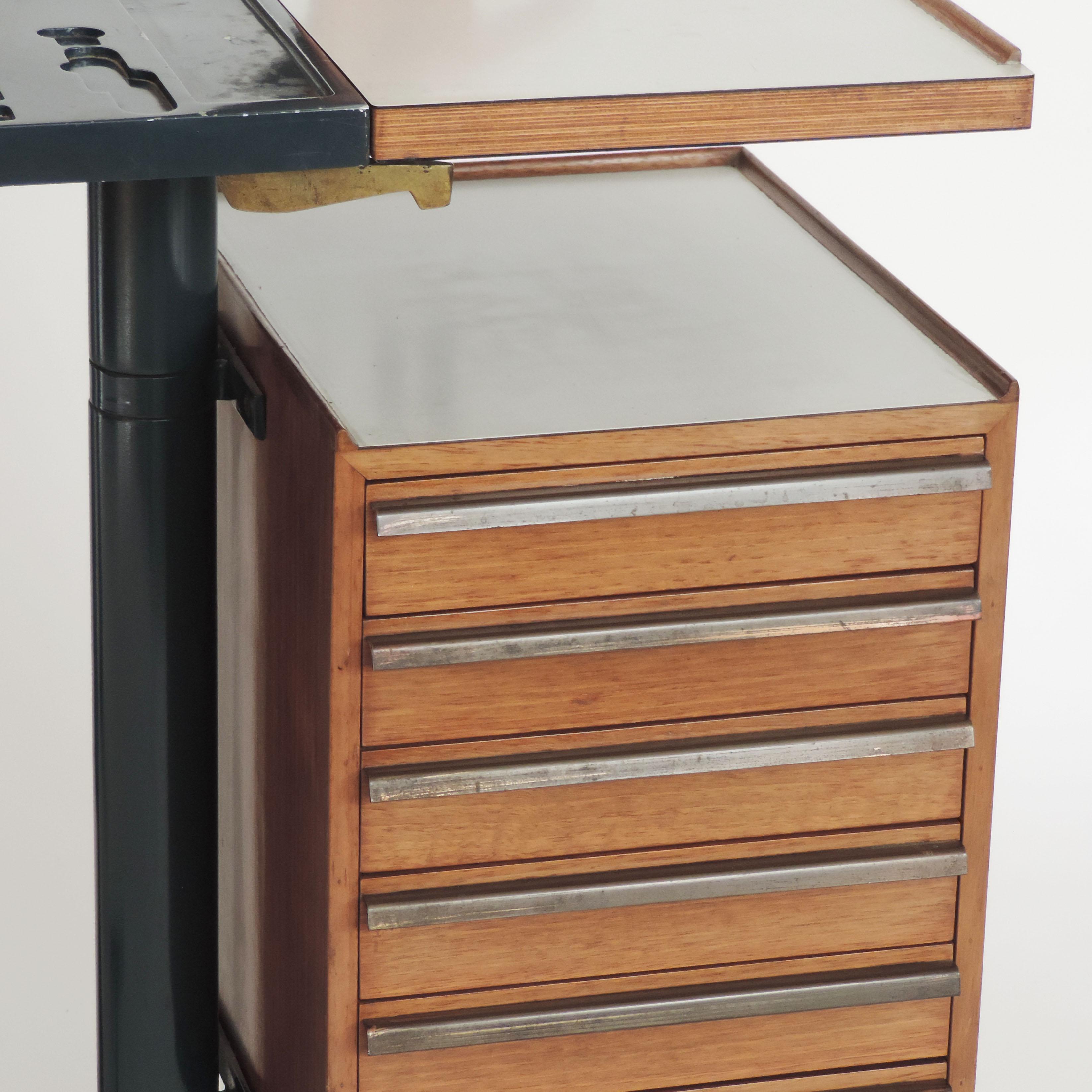 Wood Studio BBPR Small Adjustable Desk for the Olivetti Store in New York, Italy 1954 For Sale