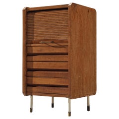 Studio B.B.P.R. Small Cabinet in Walnut and Brass