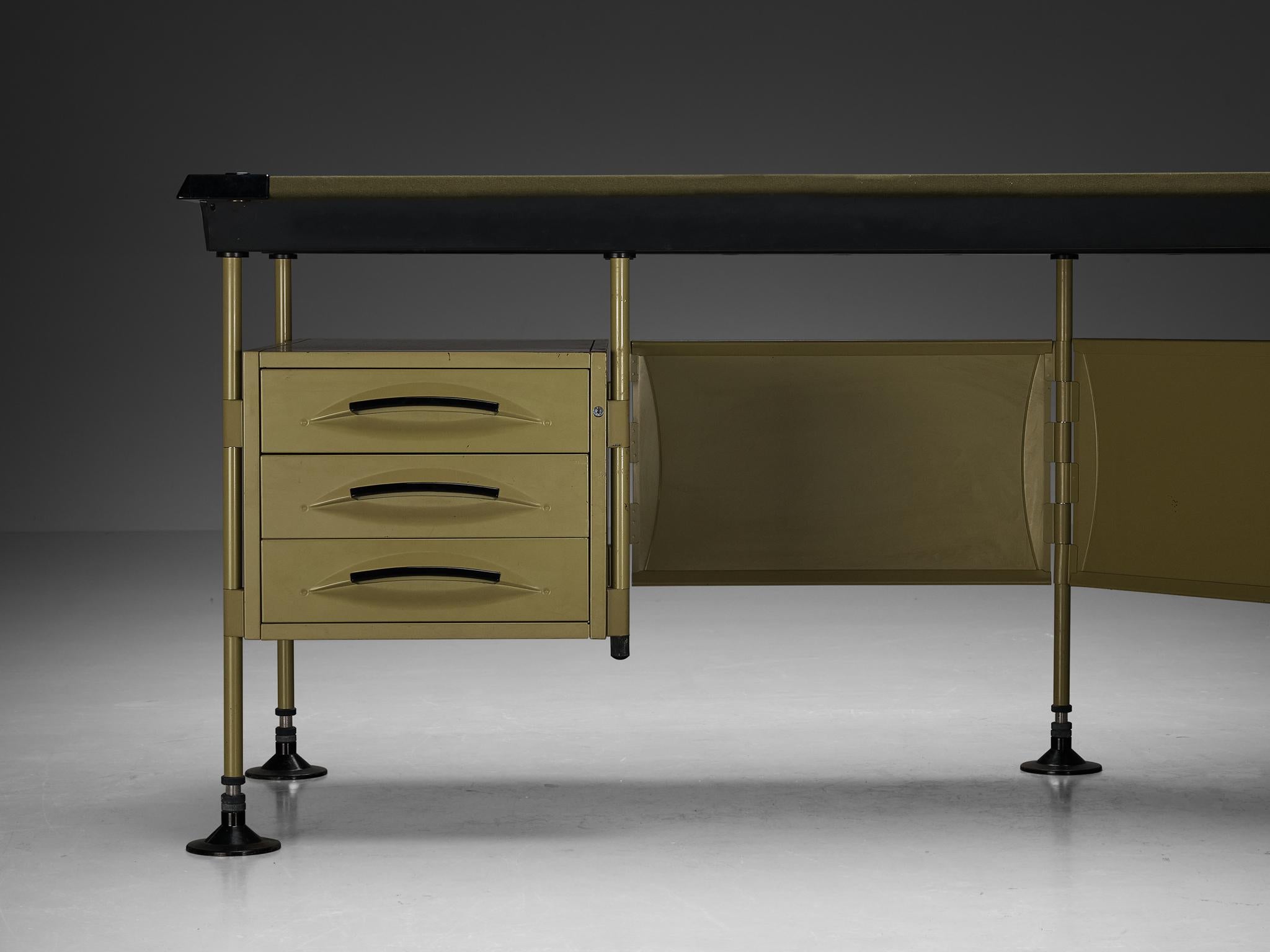 Studio BBPR 'Spazio' Corner Desk with Movable Cabinet  For Sale 2