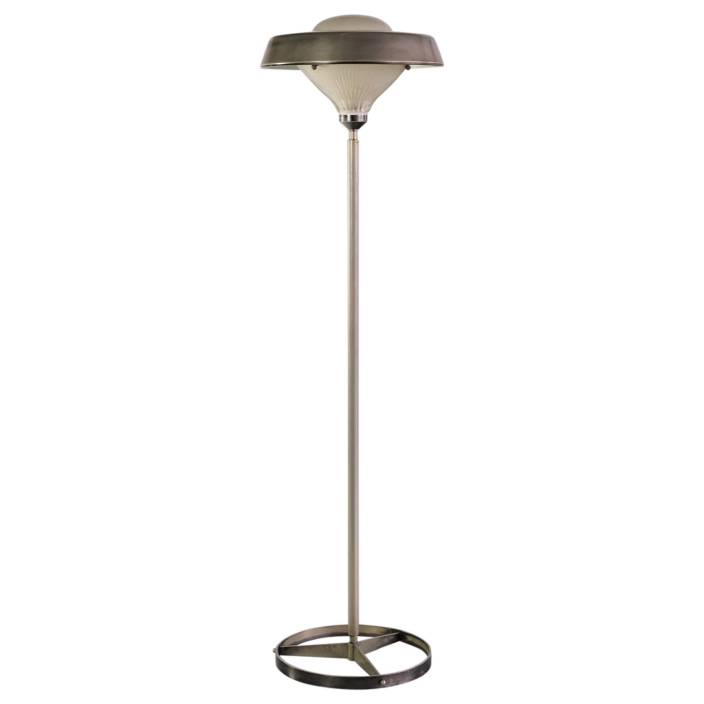 Studio BBPR 'Talia' Stehlampe aus Stahl und Glas, Artemide, Italien, 1962