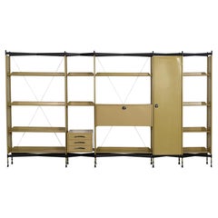 Mueble alto Studio BBPR en verde oliva y negro 1960