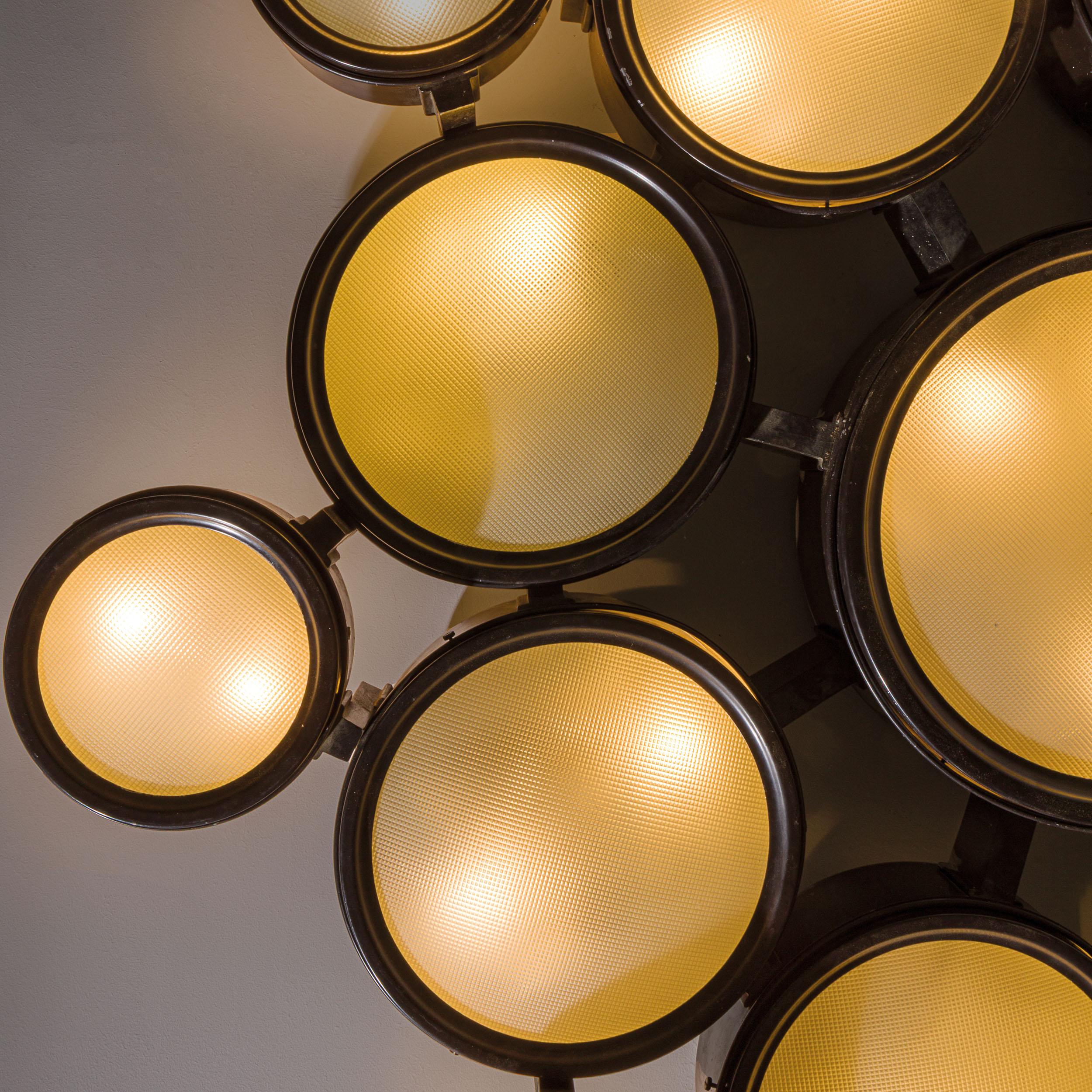 Aluminum Studio B.B.R.P 2045/d Ceiling Light for Arteluce, Italy, 1962 For Sale