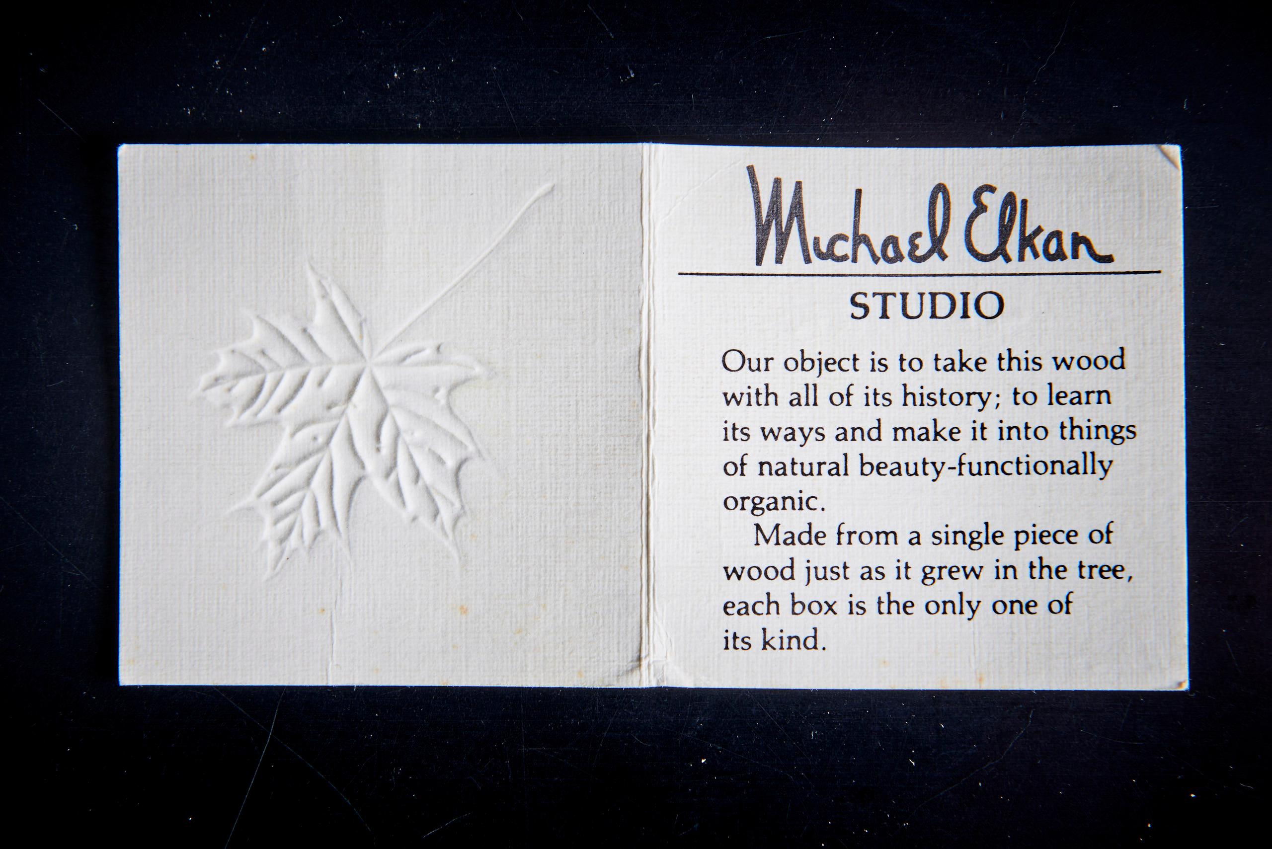 Studio Box by American Craftsman Michael Elkan, US 'No 1' 1