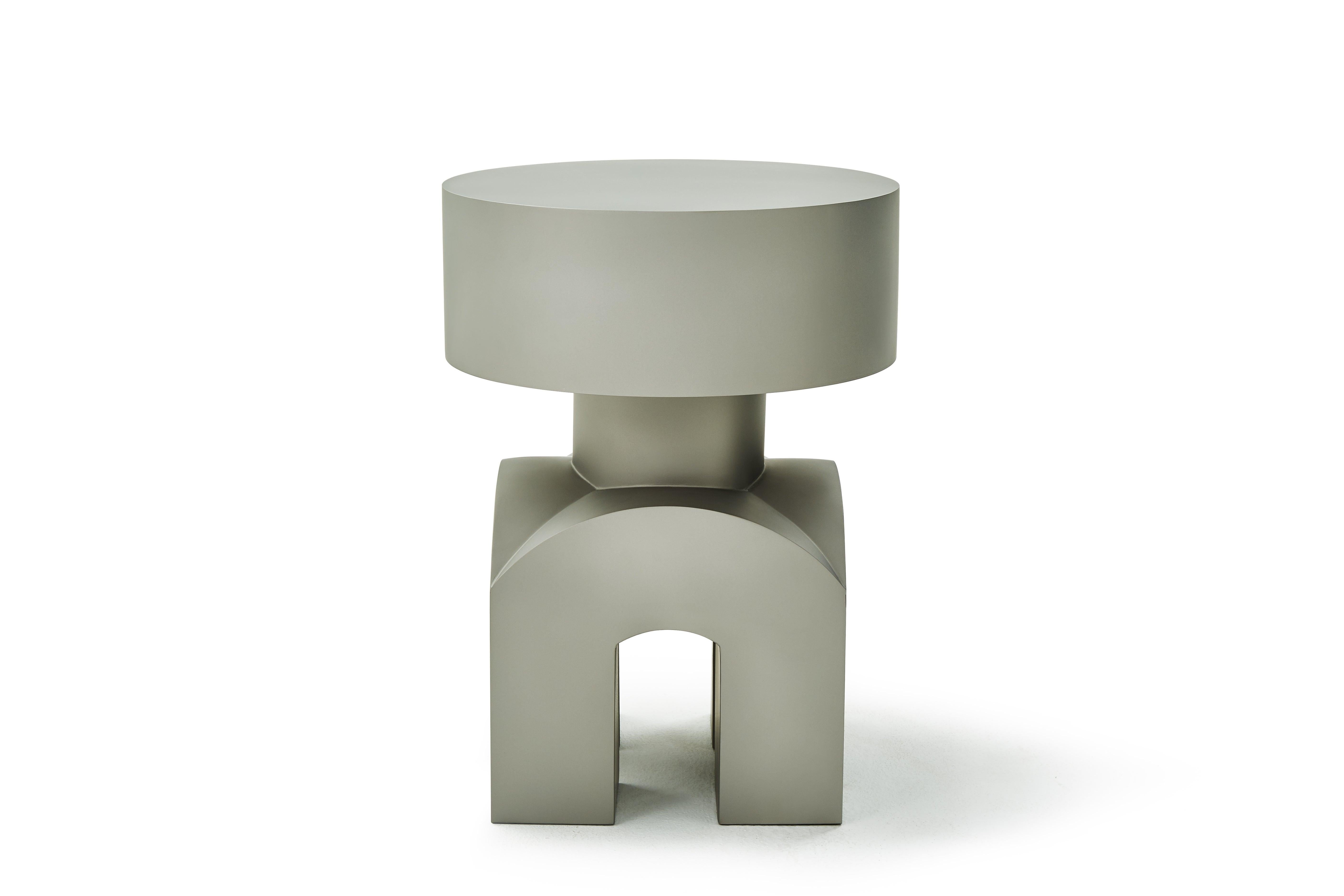 This sculptural side table is from the Studio Brancusi Collection designed and made by China-based artist Danjie Yan. The works debutted at Sifang Art Museum at Nanjing, China.

Danjie was inspired by the Pioneer of modern sculpture Constantin