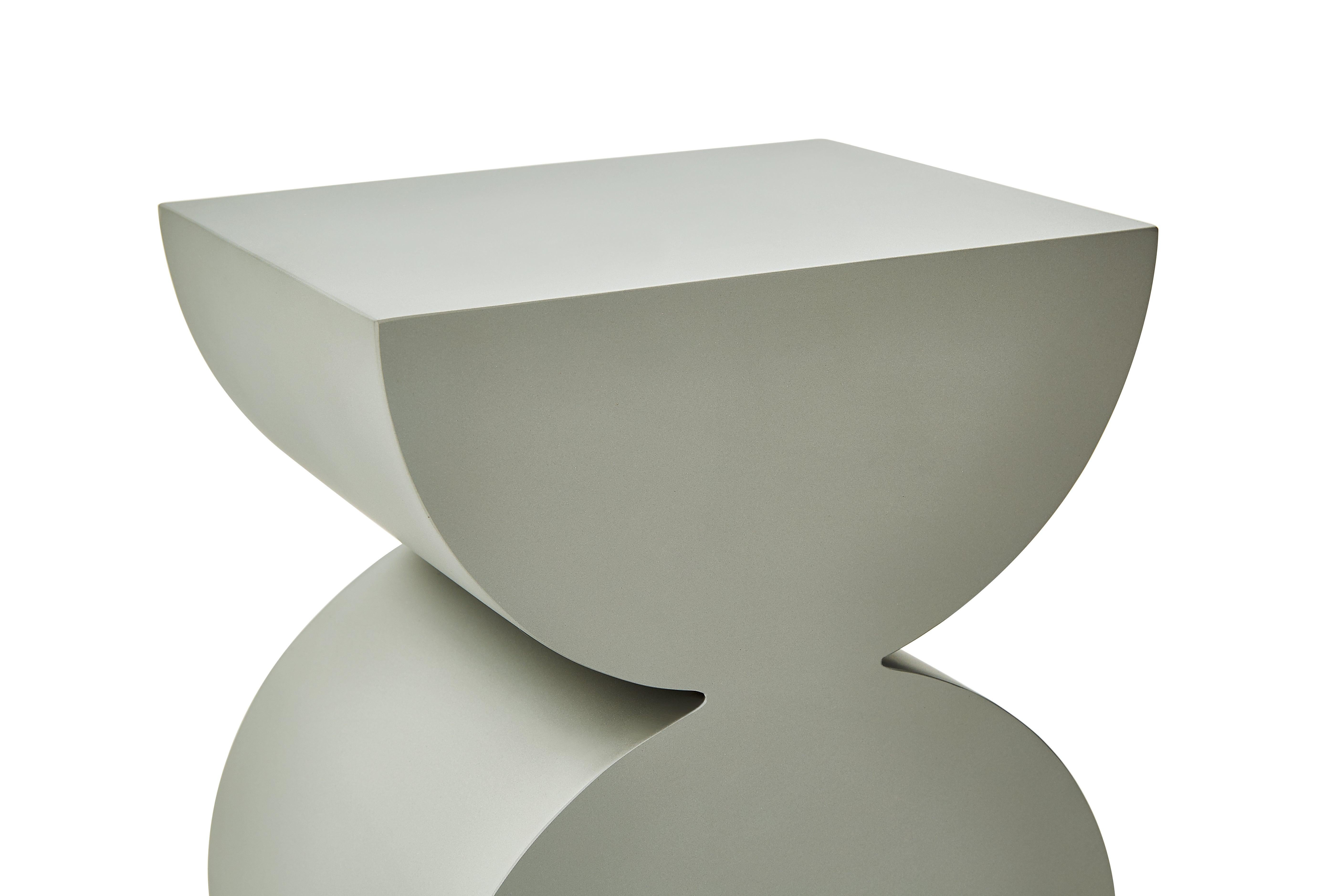 Studio Brancusi XI Sculptural Side Table Matte Steel Customizable In New Condition For Sale In Beverly Hills, CA