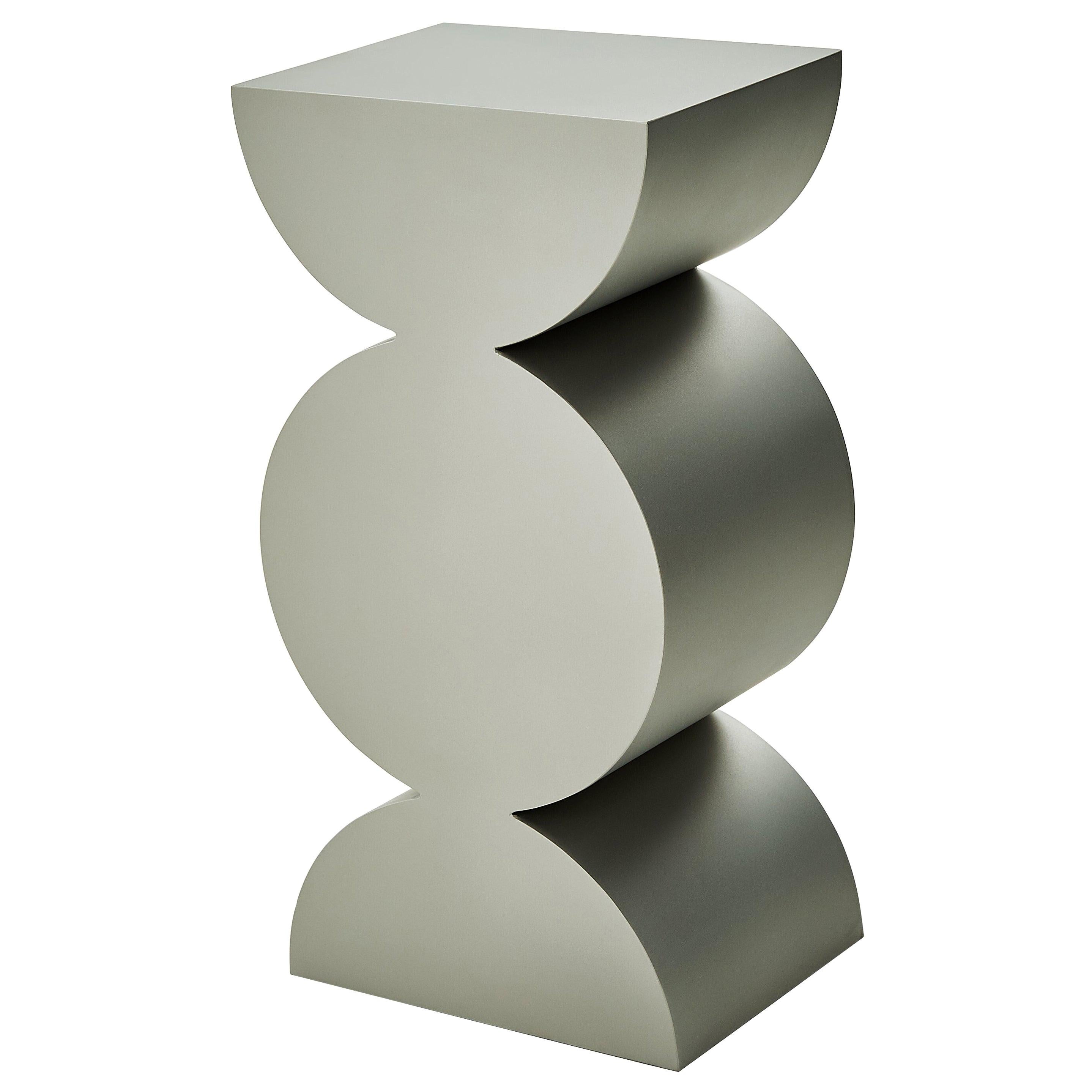 Studio Brancusi XI Sculptural Side Table Matte Steel Customizable For Sale