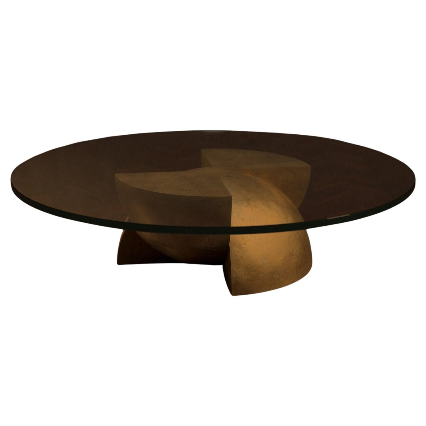 Studio Brocky Handmade Space-Age Cast Bronze ‘Axis’ Sculptural Coffee Table