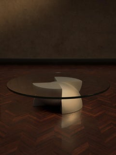 Table basse sculpturale 'Axis' en fonte d'aluminium A Space AGE de Studio Brocky