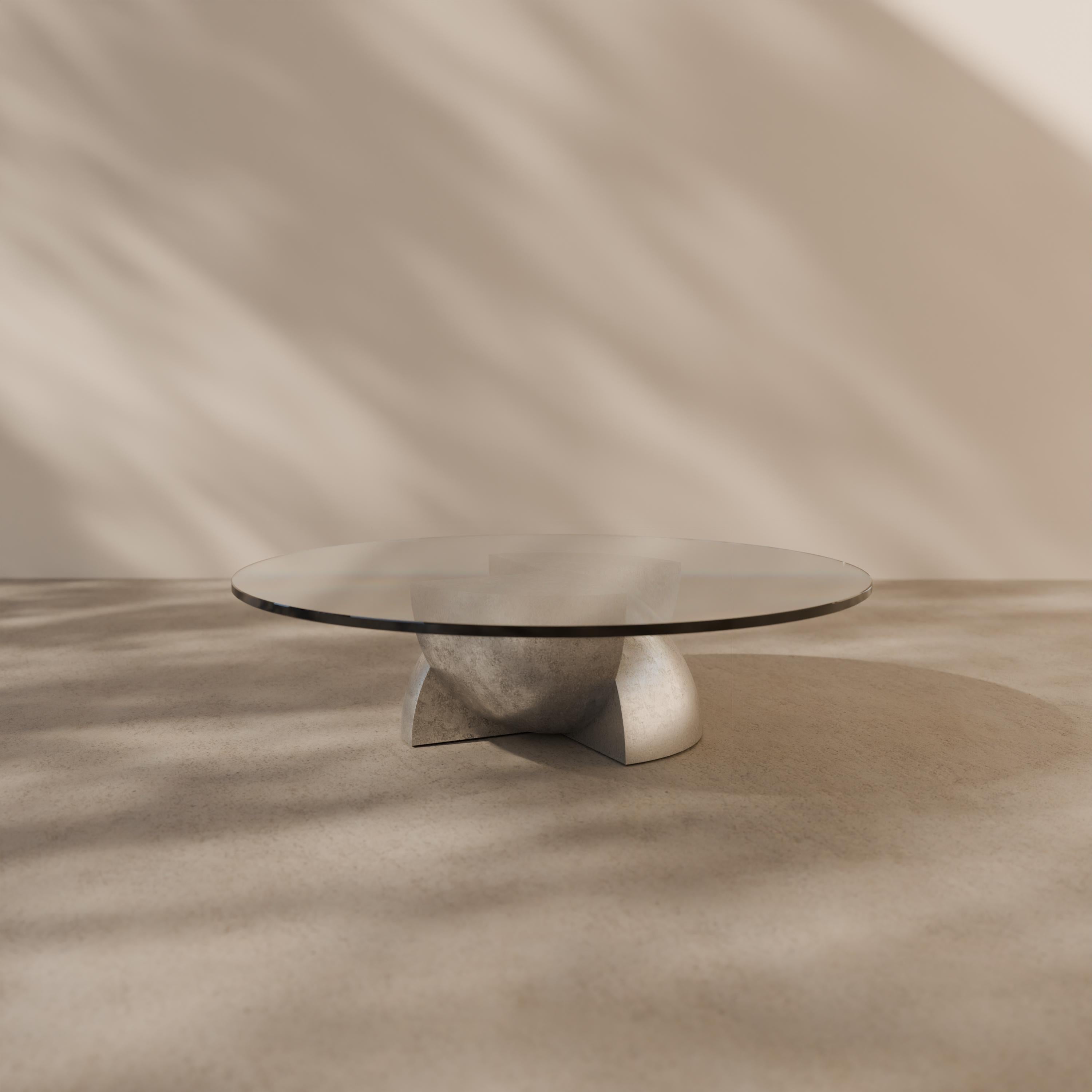 Moulage Table basse sculpturale 'Axis' en fonte d'aluminium A Space AGE de Studio Brocky en vente