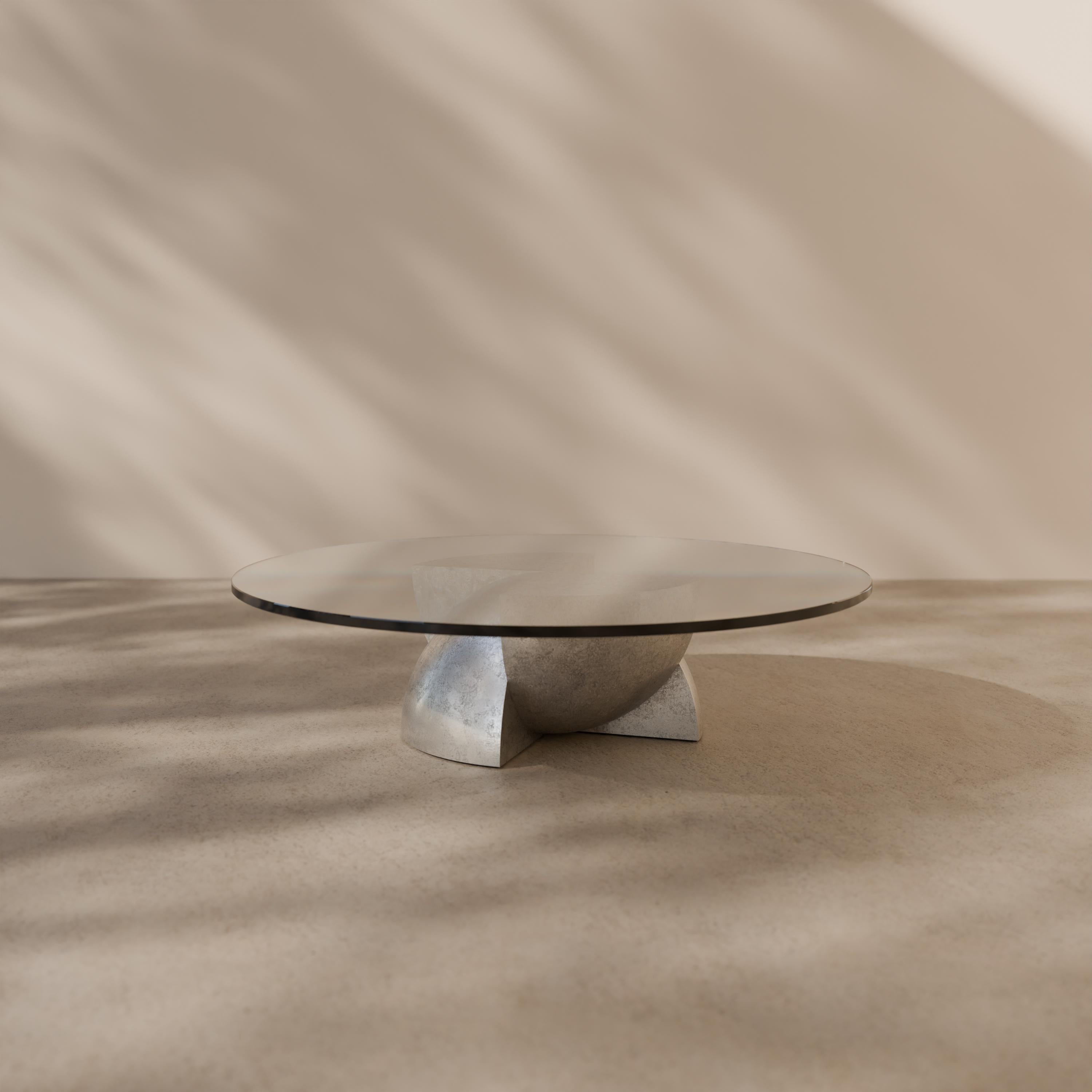 XXIe siècle et contemporain Table basse sculpturale 'Axis' en fonte d'aluminium A Space AGE de Studio Brocky en vente