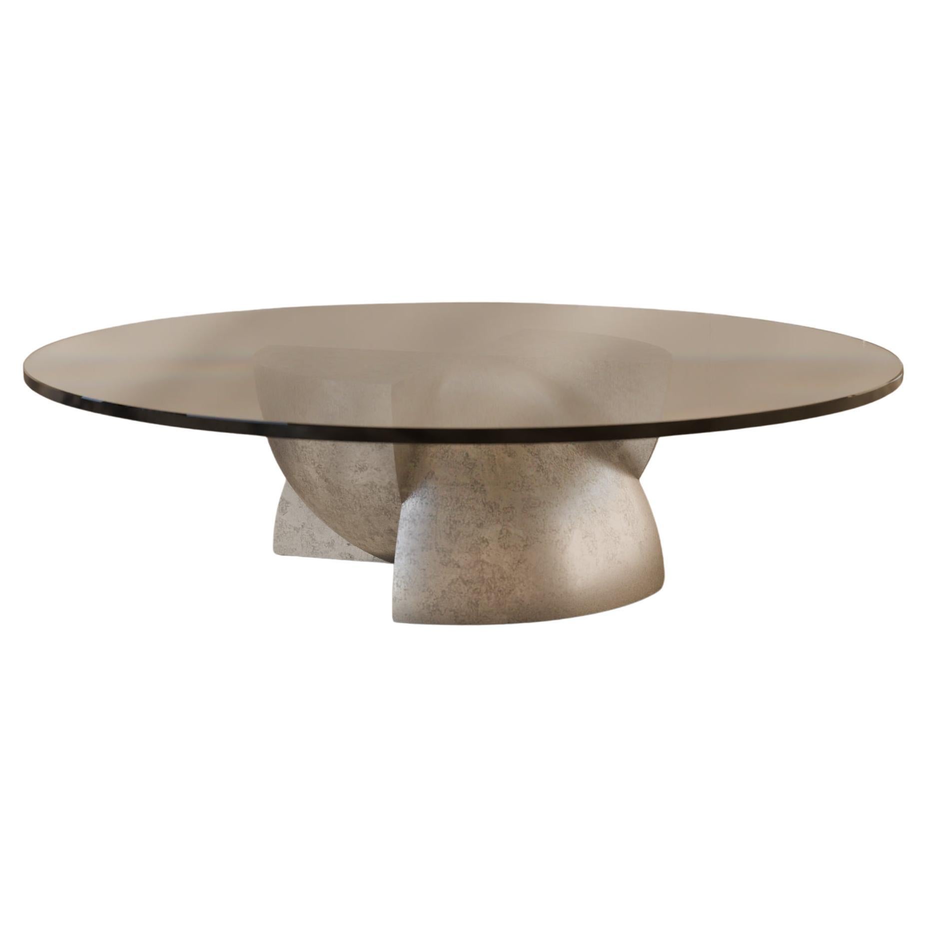 Table basse sculpturale 'Axis' en fonte d'aluminium A Space AGE de Studio Brocky
