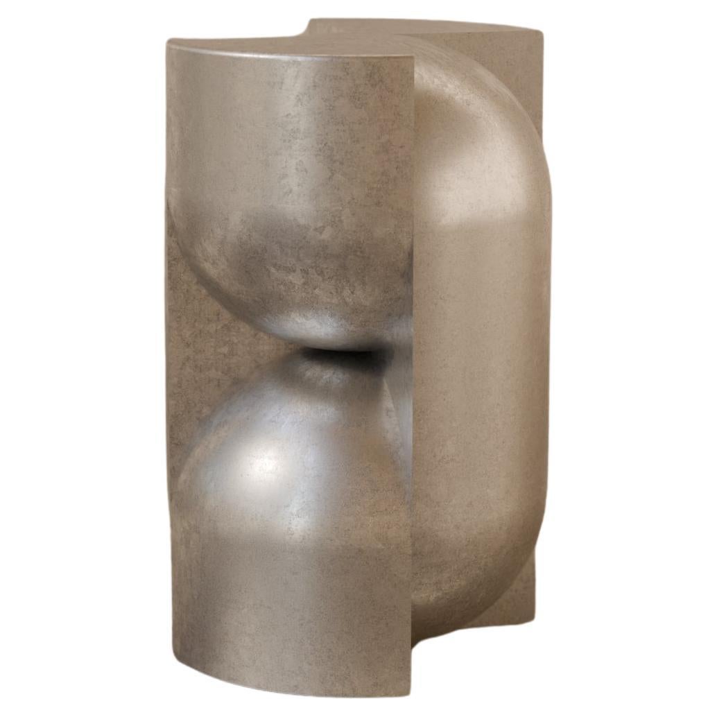 Studio A Brocky: piedistallo scultoreo "capsula" in alluminio fuso dell'età dello spazio in vendita