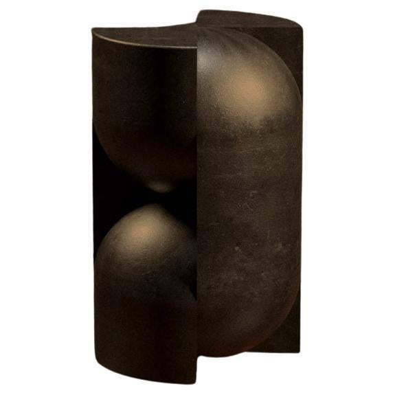 Studio Brocky Space-Age Cast ‘Capsule’ Sculptural Pedestal Basalt For Sale