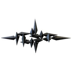Brutalistische Studio-Wandskulptur von John De La Rosa
