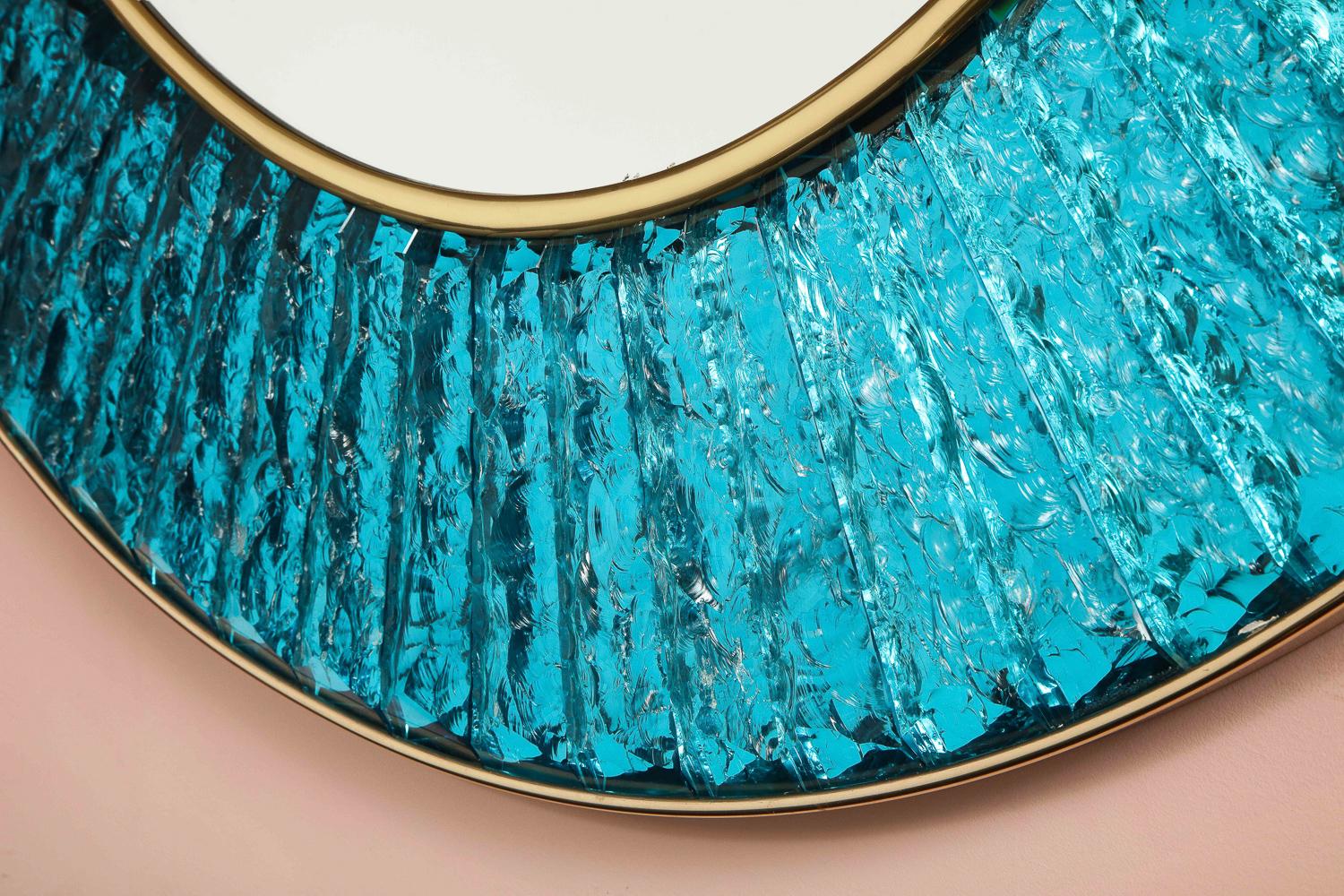 Hand-Crafted Studio-Built Circular Mirror by Ghiró Studio
