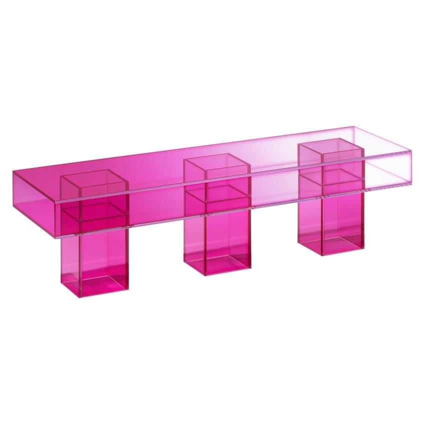 Studio Buzao, Null Bench Hot Pink Edition, Laminiertes Glas, limitierte Auflage