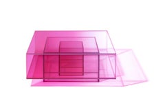 Studio Buzao, Null Coffee Table Hot Pink Edition, Laminated Glass