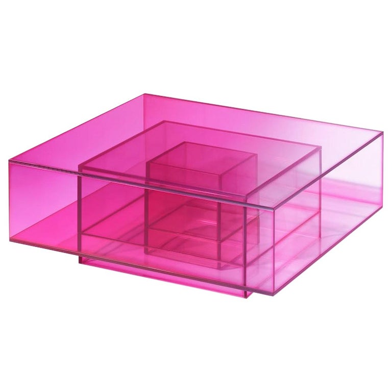 Studio Buzao, Null Coffee Table Hot Pink Edition, Laminated Glass For Sale