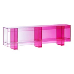 Studio Buzao, Null, niedriges Regal in Hot Pink, Auflage, Laminiertes Glas