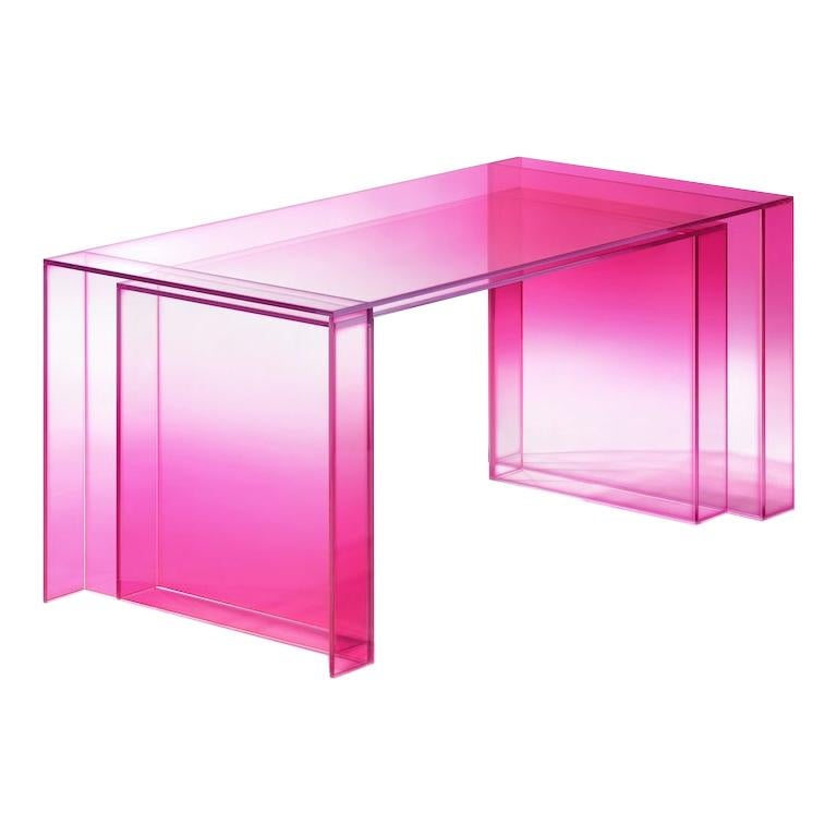 Studio Buzao, Null Writing Desk Hot Pink Edition, Laminated Glass For Sale