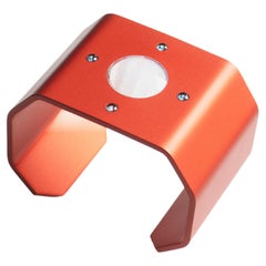 Manchette Studio C, topaze calcédoine et aluminium orange-rouge