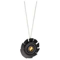 Studio C Citrine and Black Aluminium Necklace