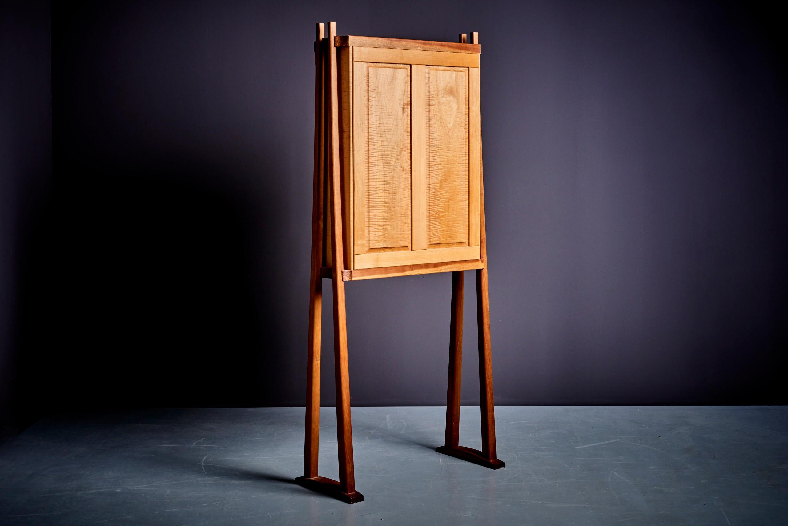 Studio Cabinet in Wood by American Craftsman Mike Bartell In Good Condition For Sale In Berlin, DE