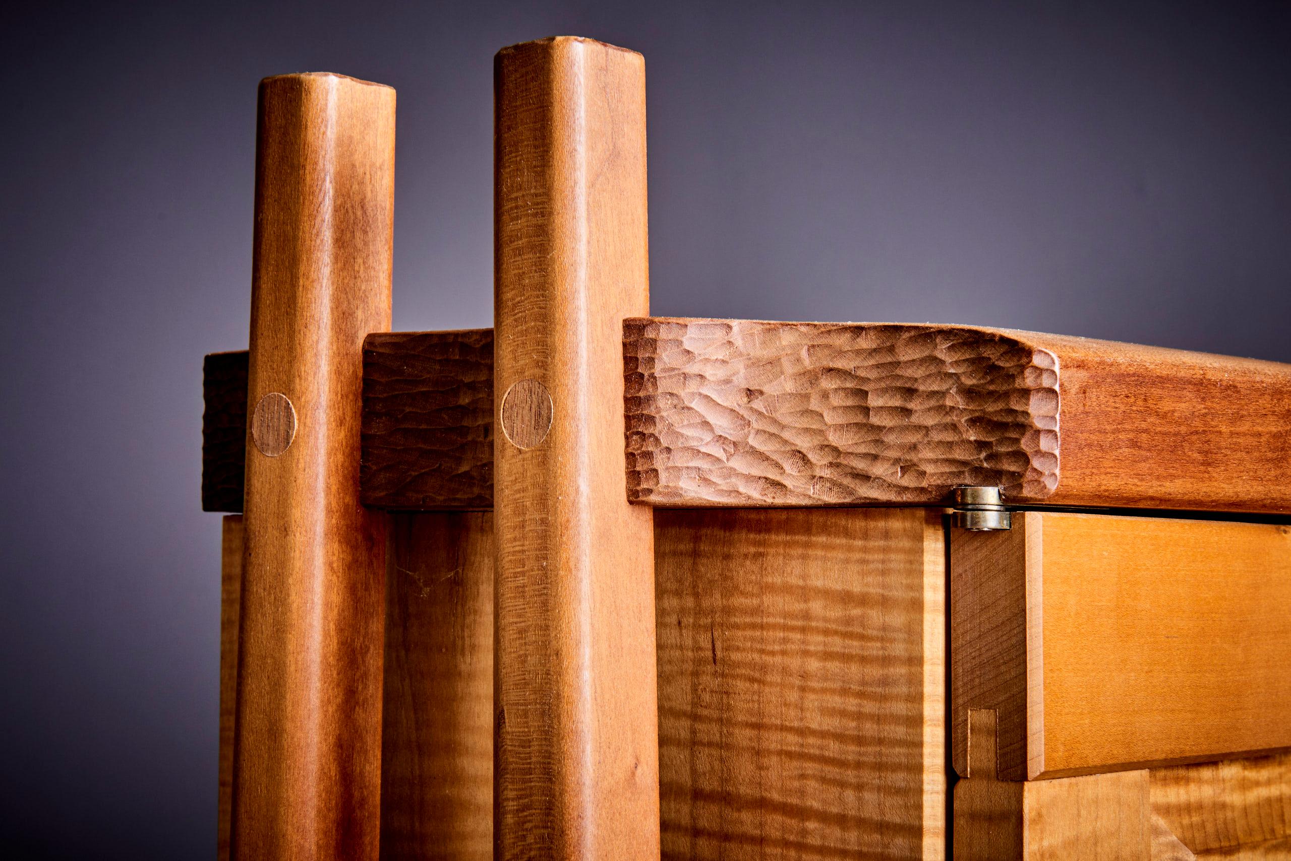 Studio Cabinet in Wood by American Craftsman Mike Bartell For Sale 2