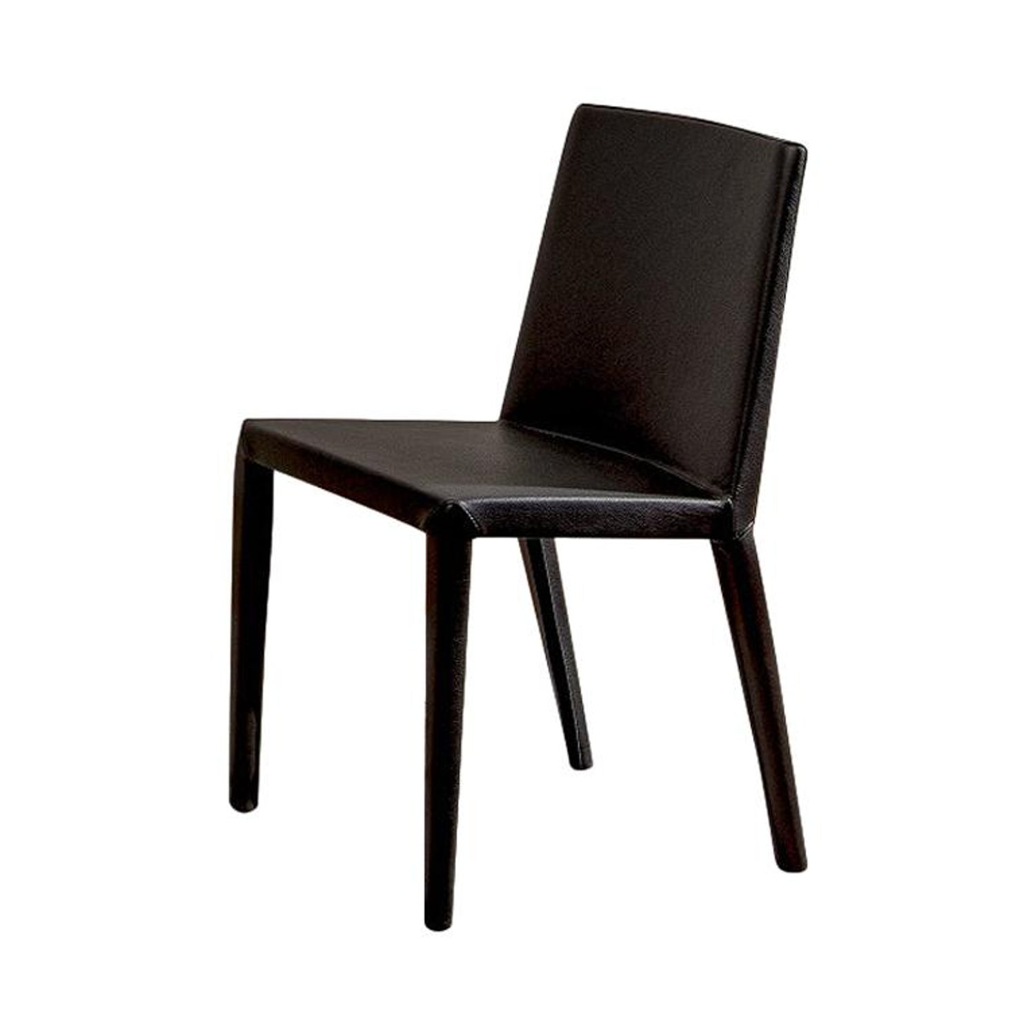 Studio Cappellini Normal Chair in Black with Leather Upholstery for  Cappellini For Sale at 1stDibs