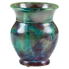 Studio ceramic cup with Raku Glazed Tulip Vase