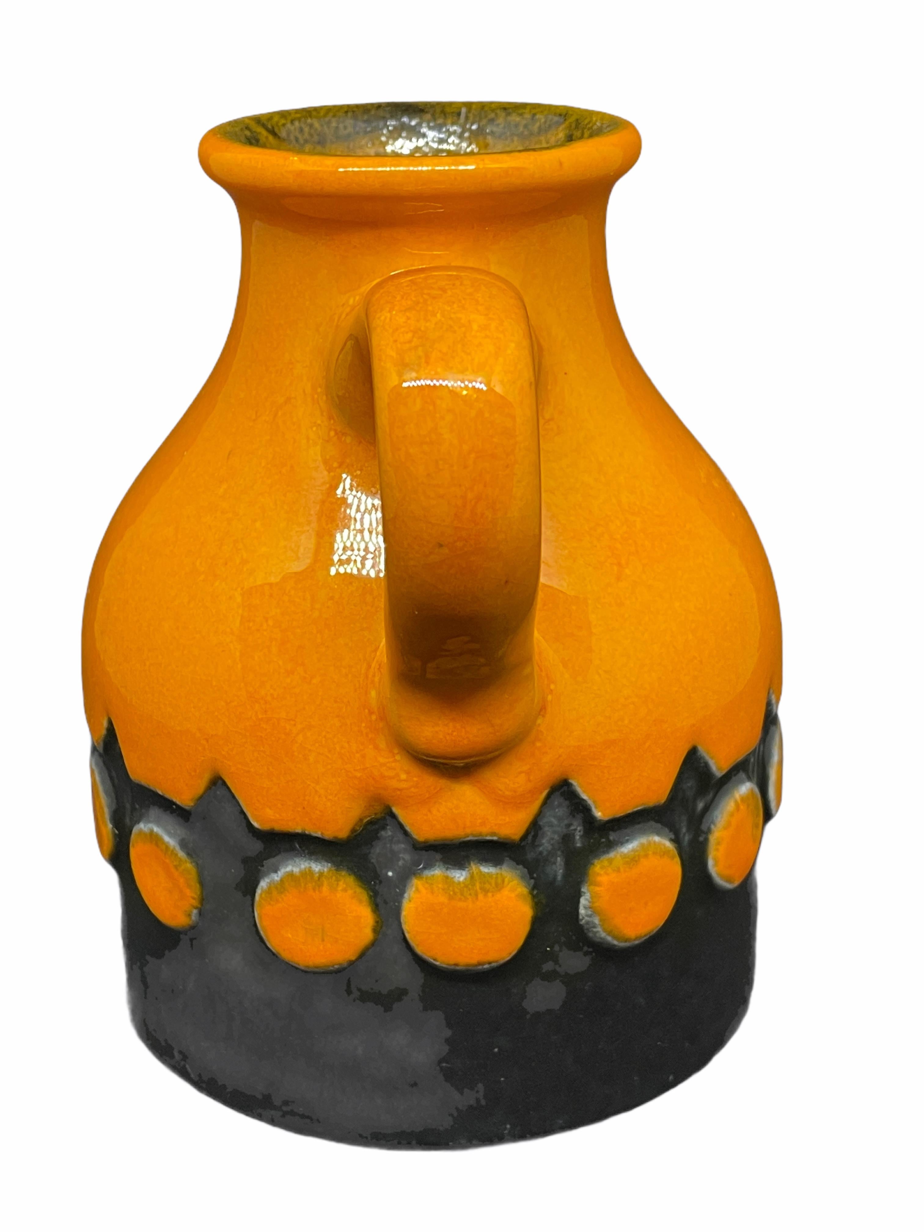 Vase à lave grasse en céramique de Studio A par Jasba Keramik, Allemagne, années 1970 Bon état - En vente à Nuernberg, DE