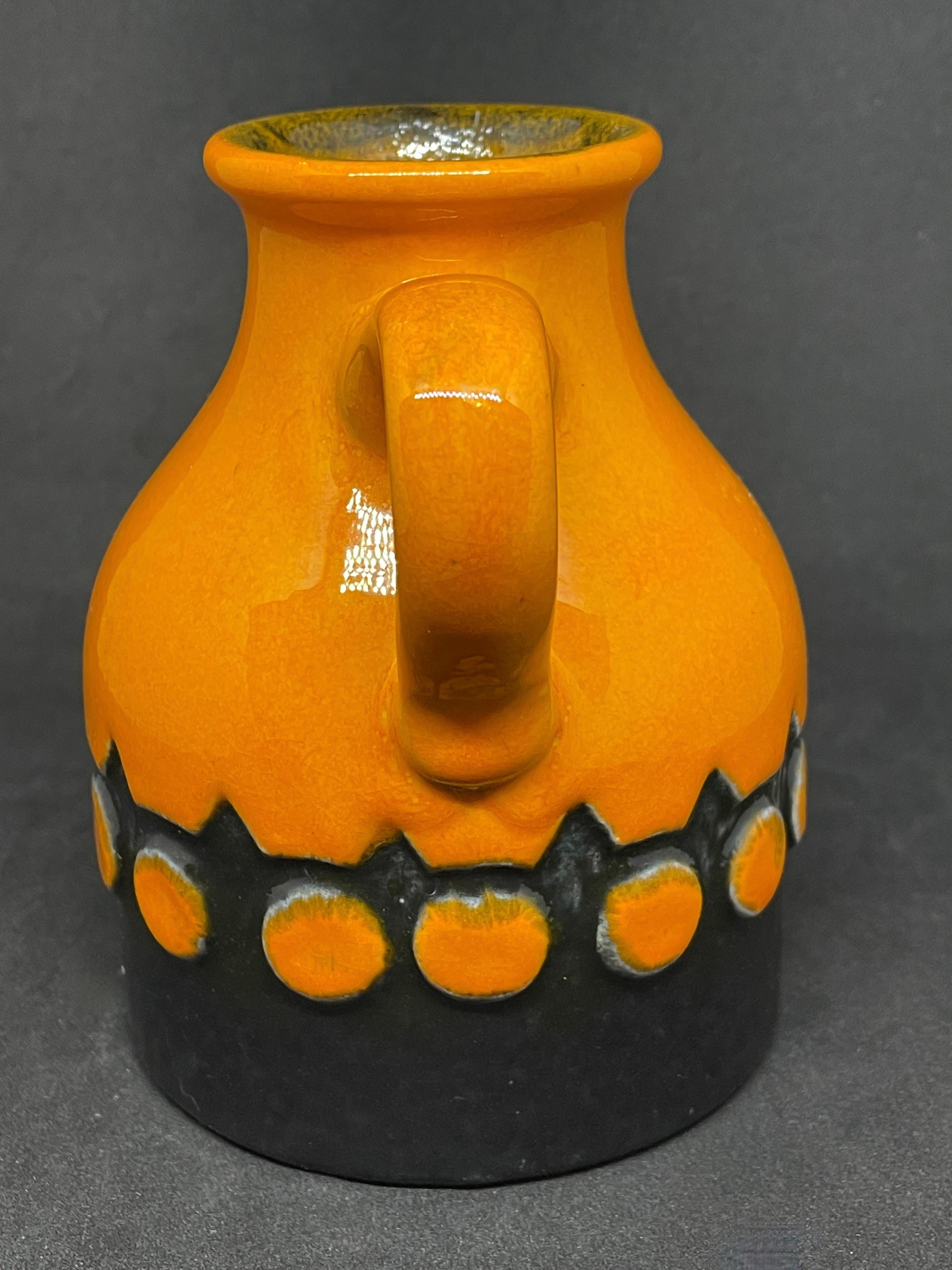 Fin du 20e siècle Vase à lave grasse en céramique de Studio A par Jasba Keramik, Allemagne, années 1970 en vente
