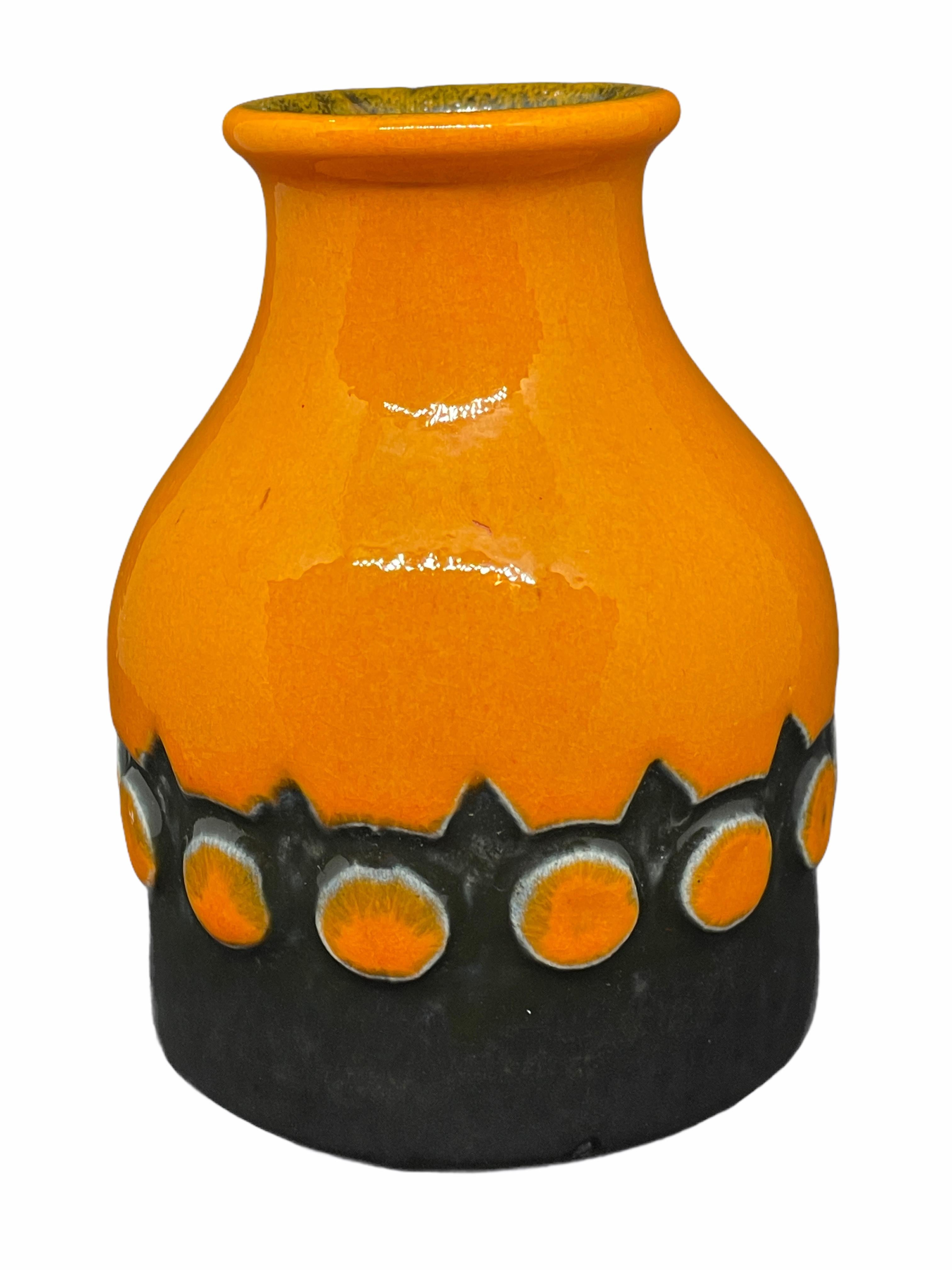 Studio Ceramic Fat Lava Vase by Jasba Keramik, Germany, 1970s In Good Condition For Sale In Nuernberg, DE