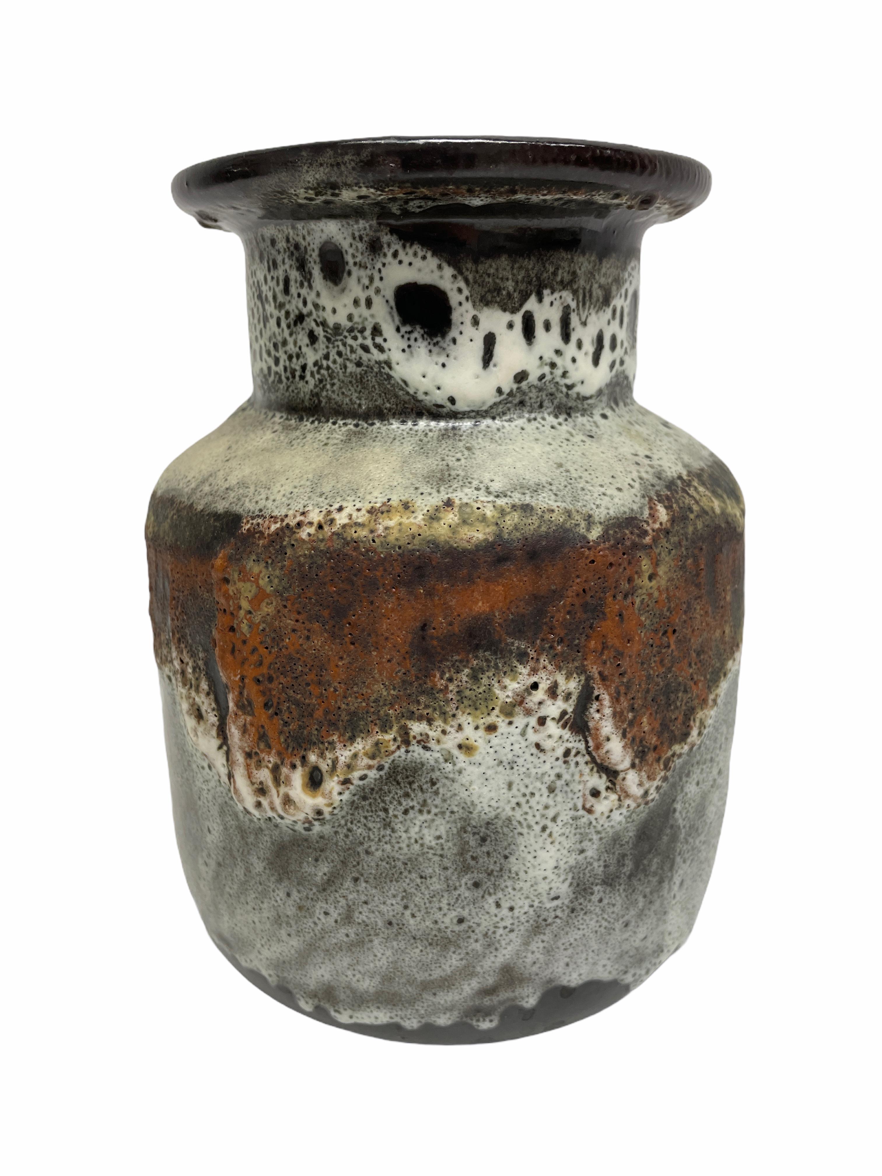 Mid-Century Modern Studio Ceramic Fat Lava Vase, Germany, 1970s