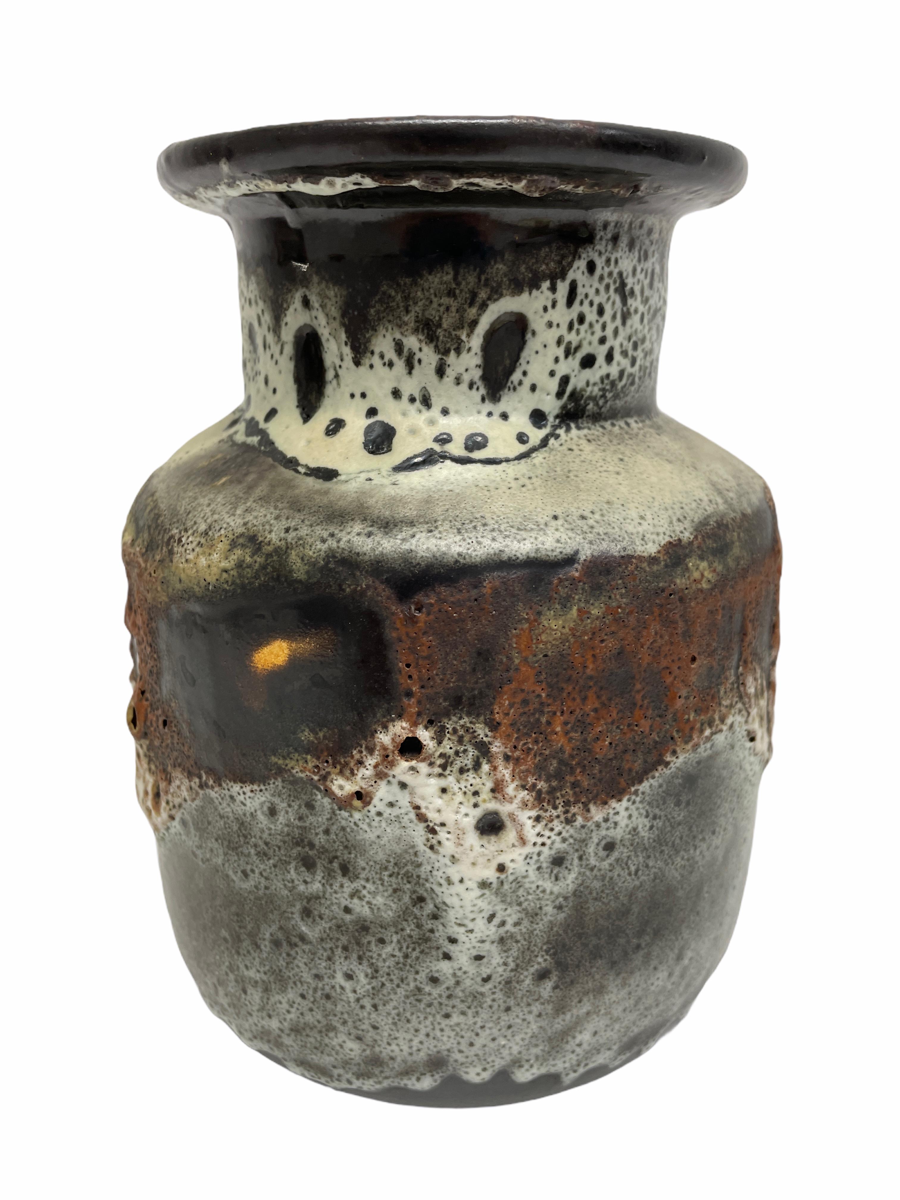 Hand-Crafted Studio Ceramic Fat Lava Vase, Germany, 1970s