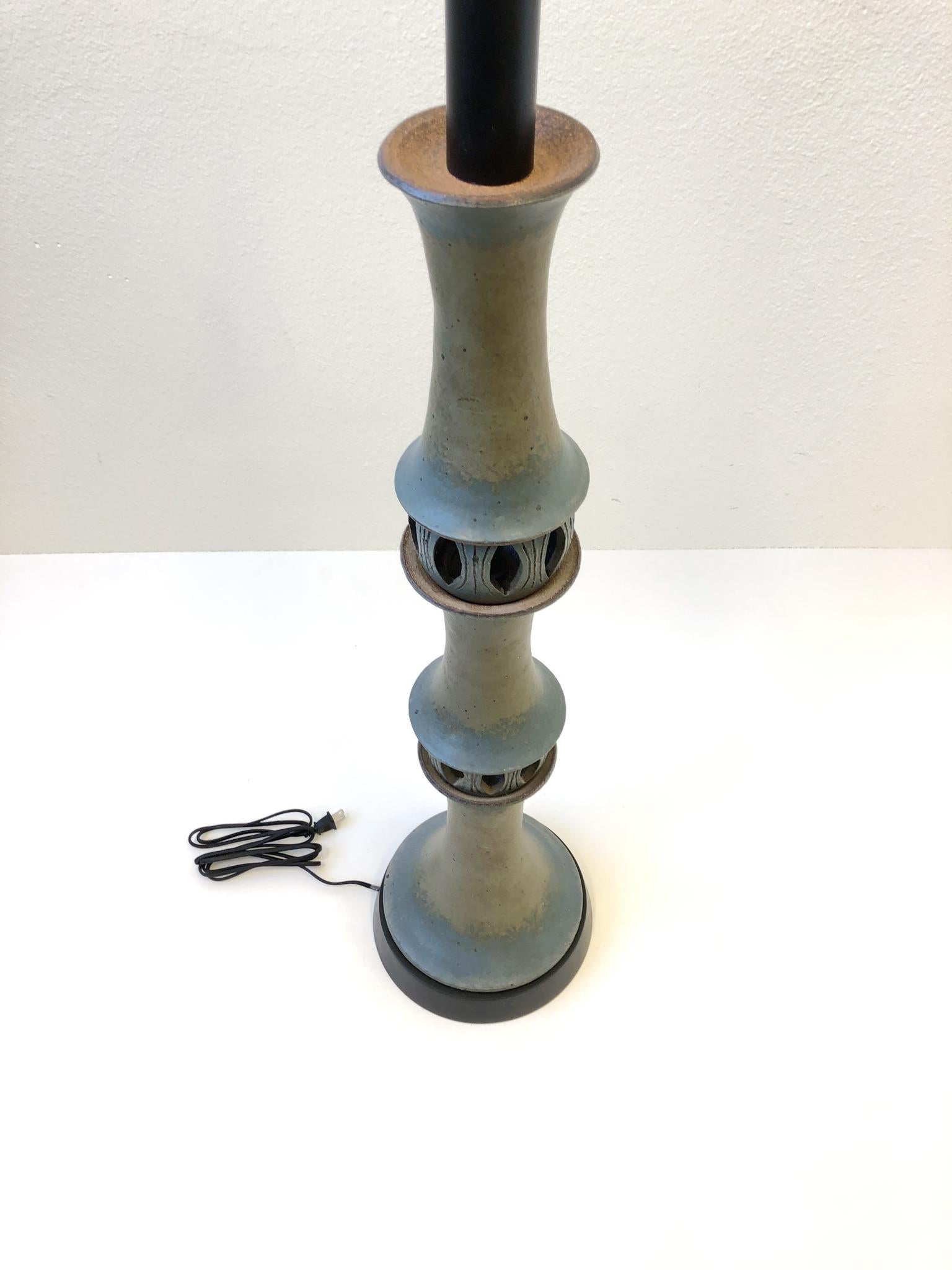 Studio Ceramic Floor Lamp by Raul Coronel In Excellent Condition In Palm Springs, CA