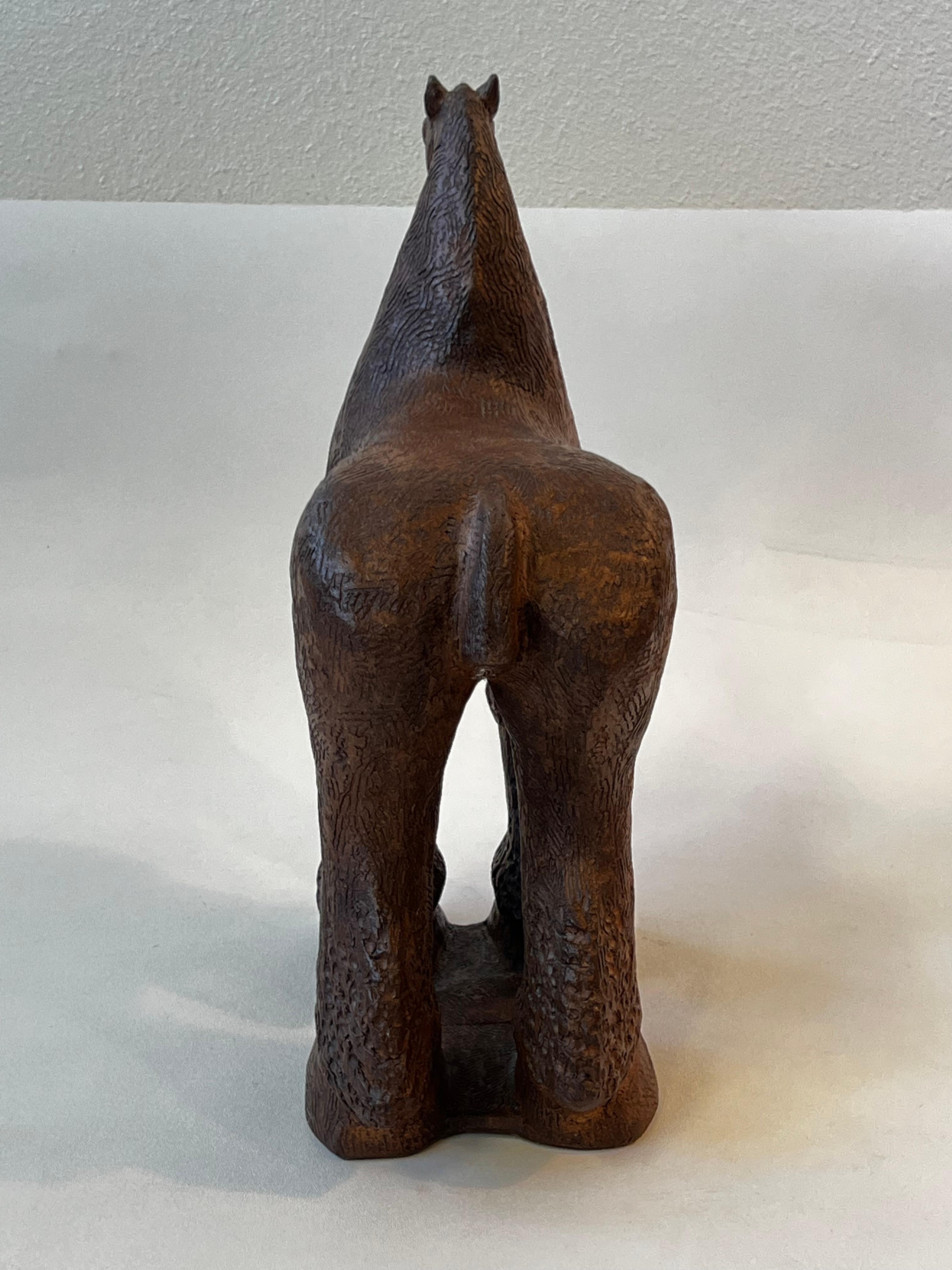 Escultura de cerámica de estudio Caballo Karin Swildens Estadounidense en venta