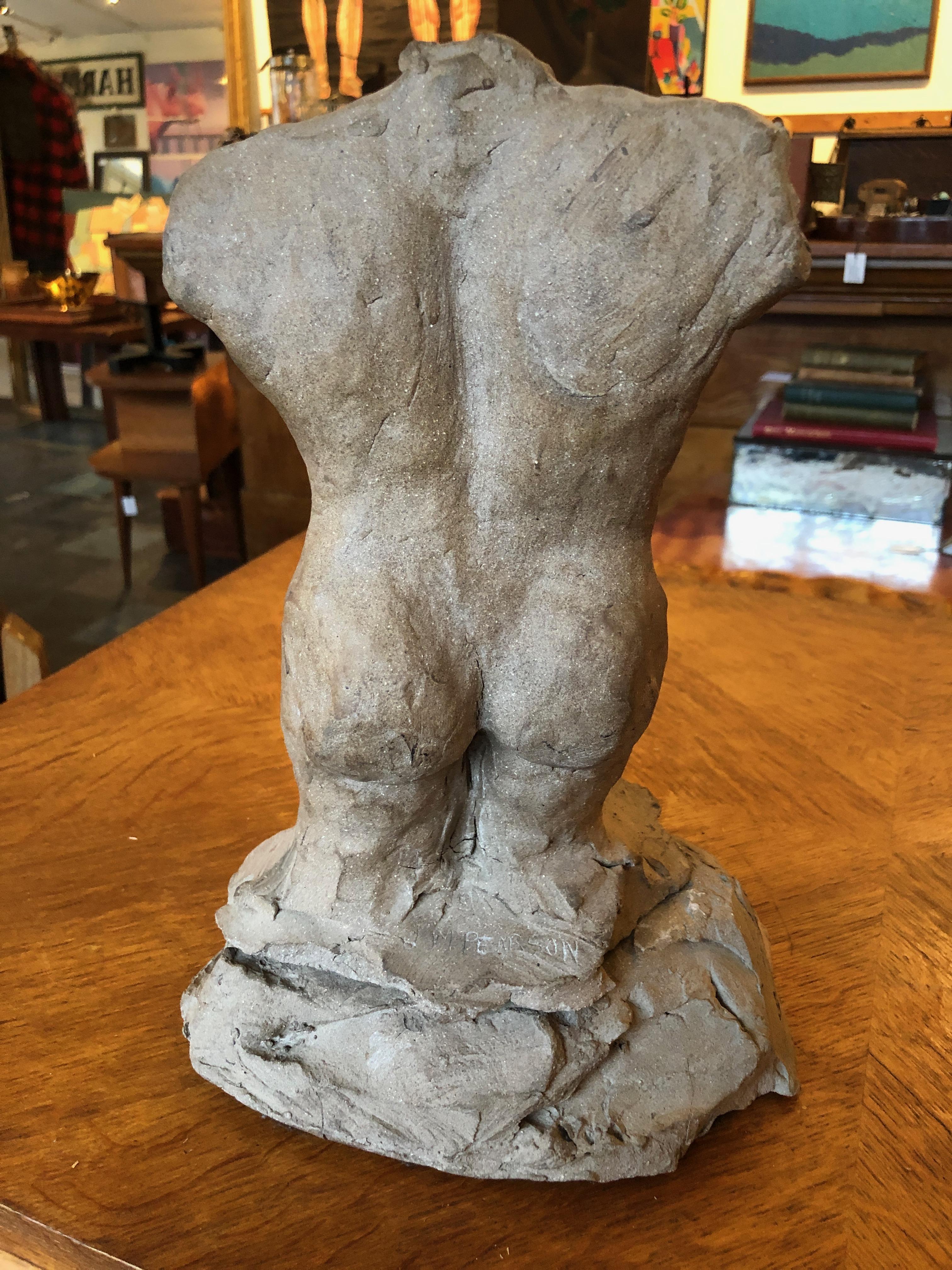 Studio Ceramic Nude Male Torso For Sale 1