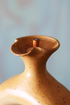 Studio Ceramic O-Shaped Vase Decanter Flask