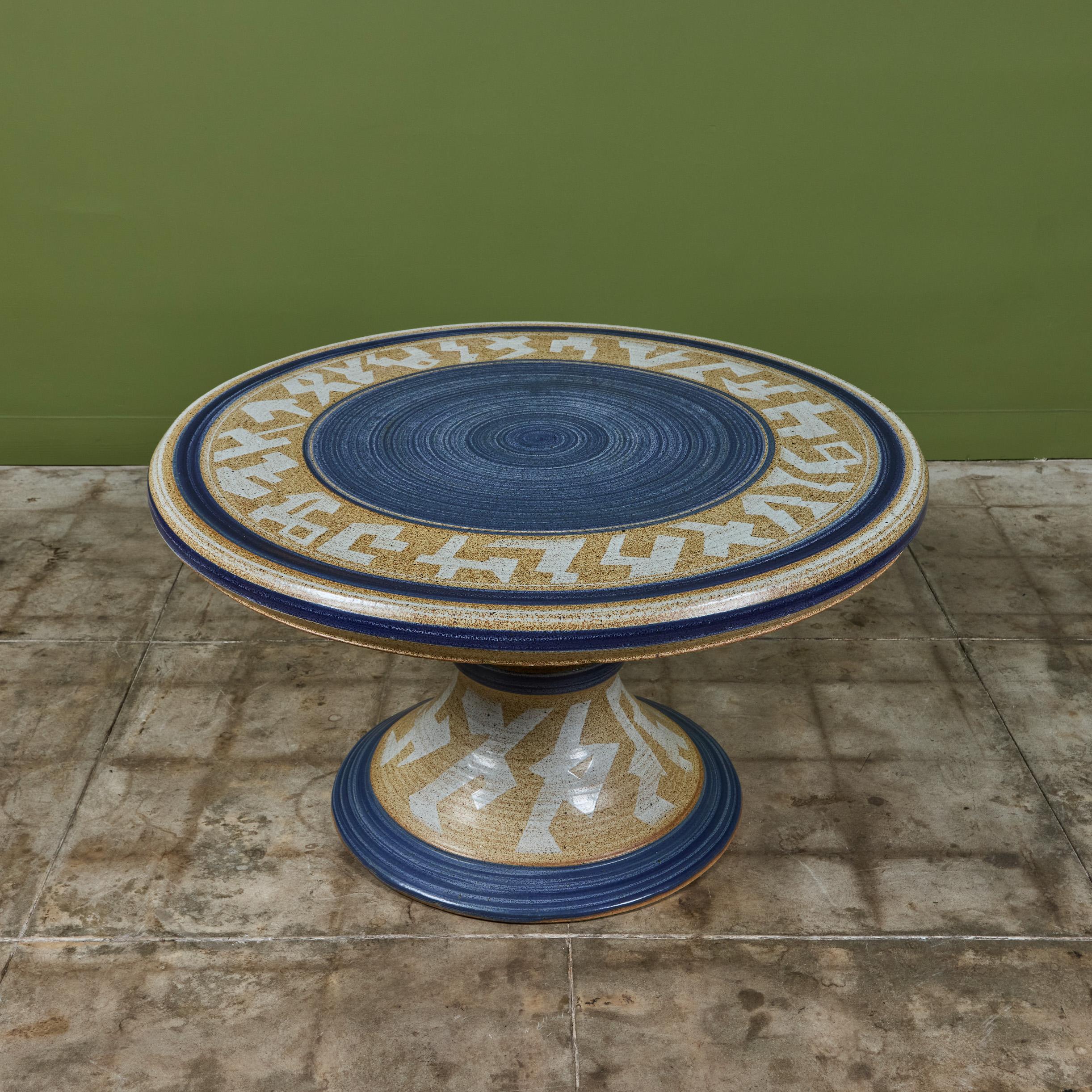 Studio Ceramic Patio Dining Set by Joel Cottet 7