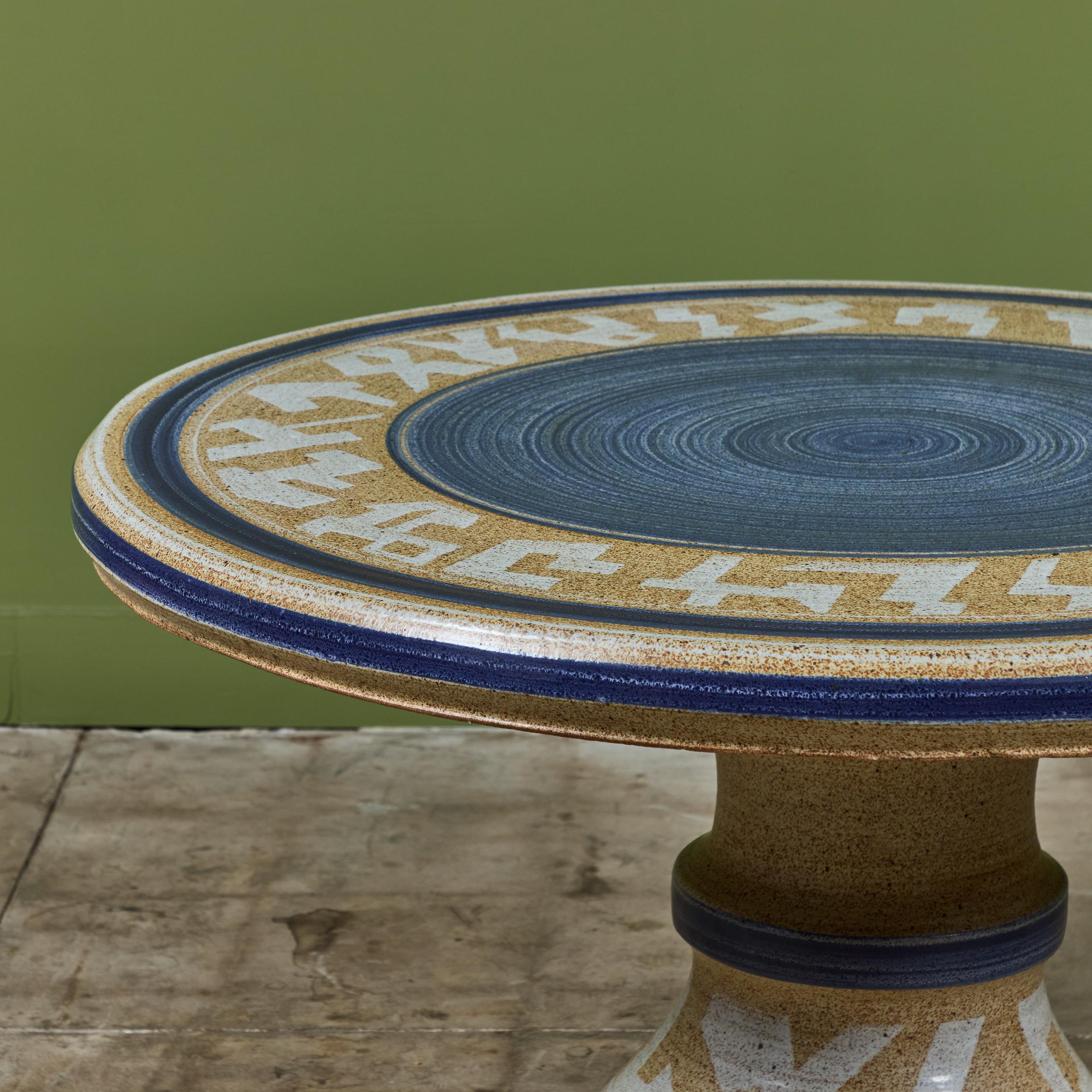 Studio Ceramic Patio Dining Set by Joel Cottet 8