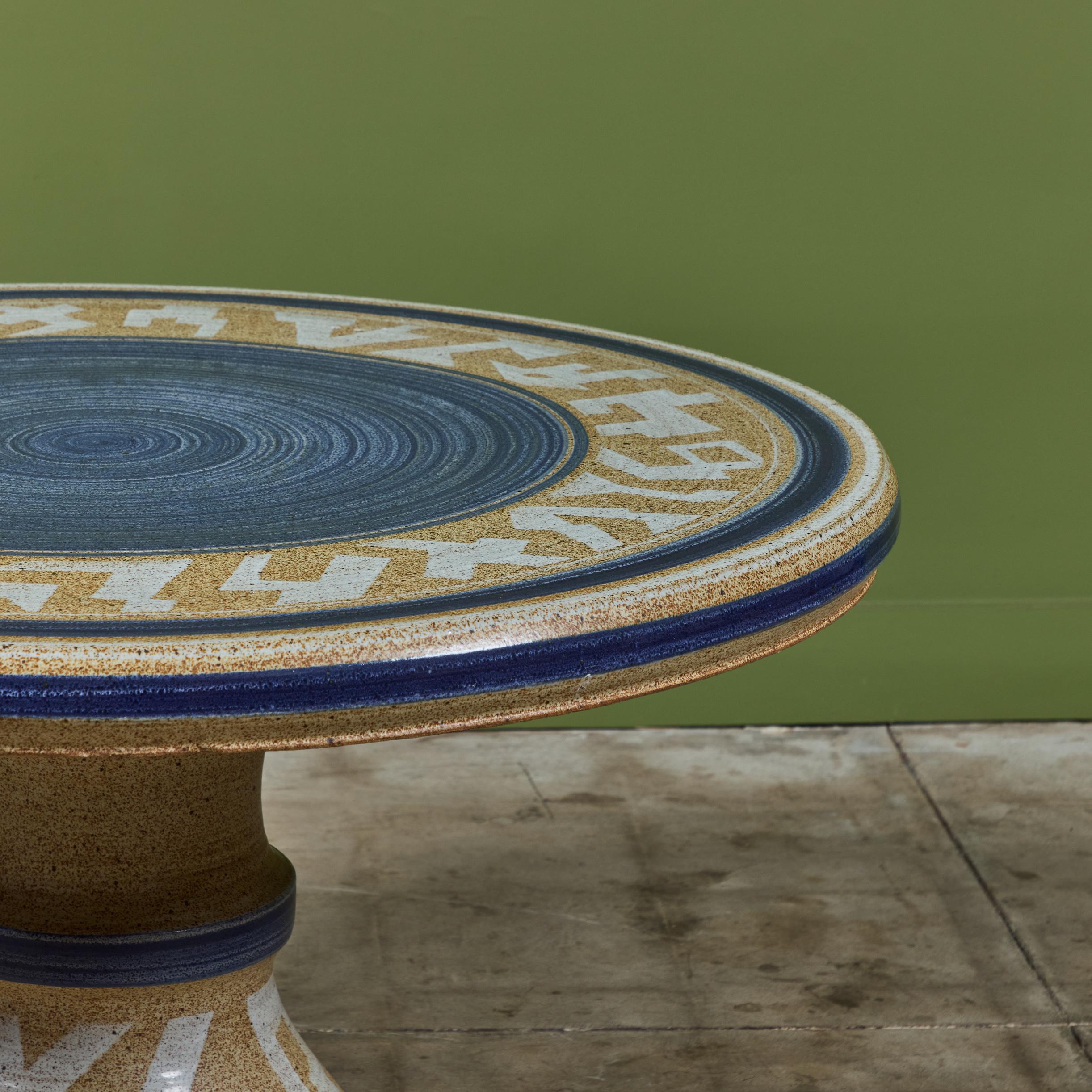 Studio Ceramic Patio Dining Set by Joel Cottet 9