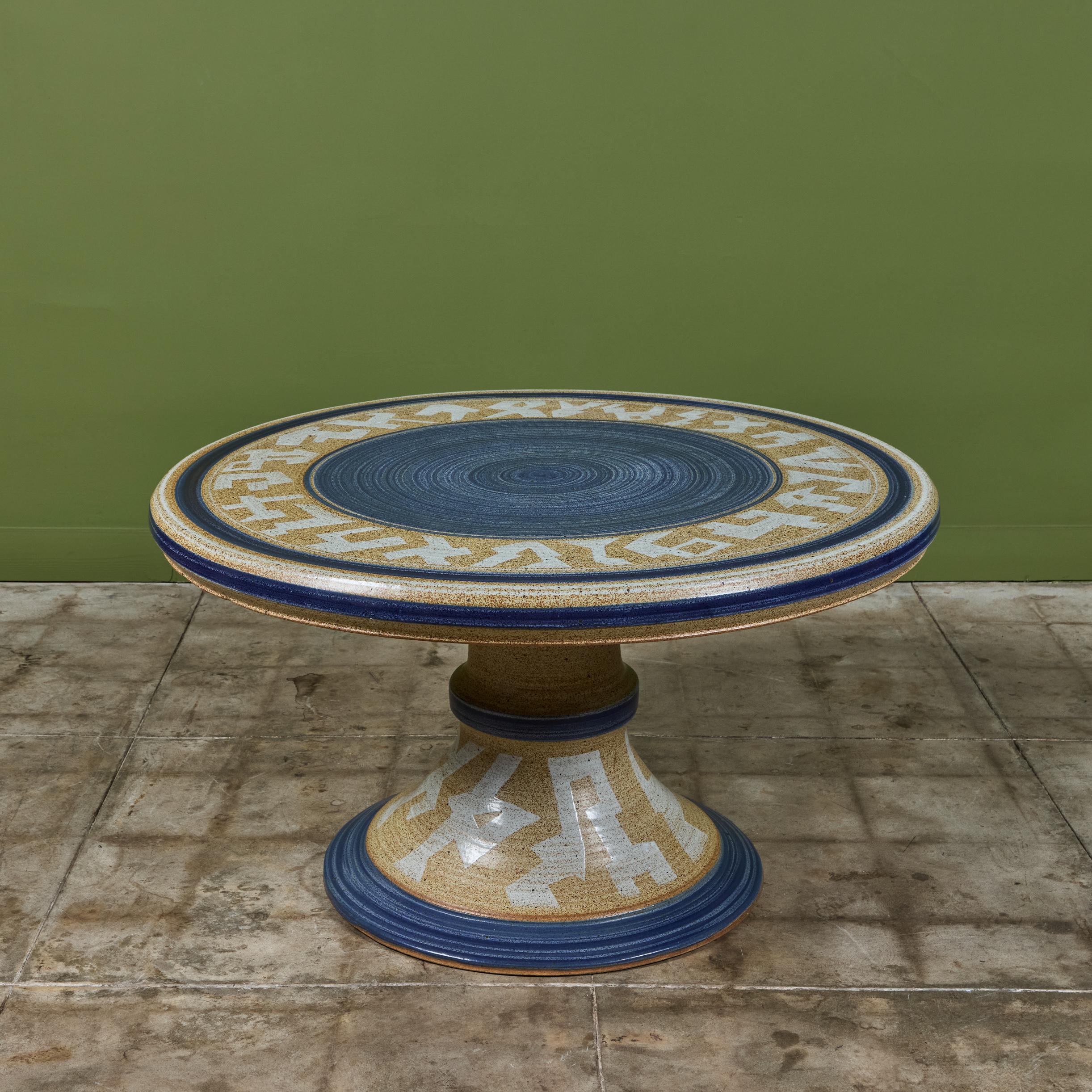 Studio Ceramic Patio Dining Set by Joel Cottet 11