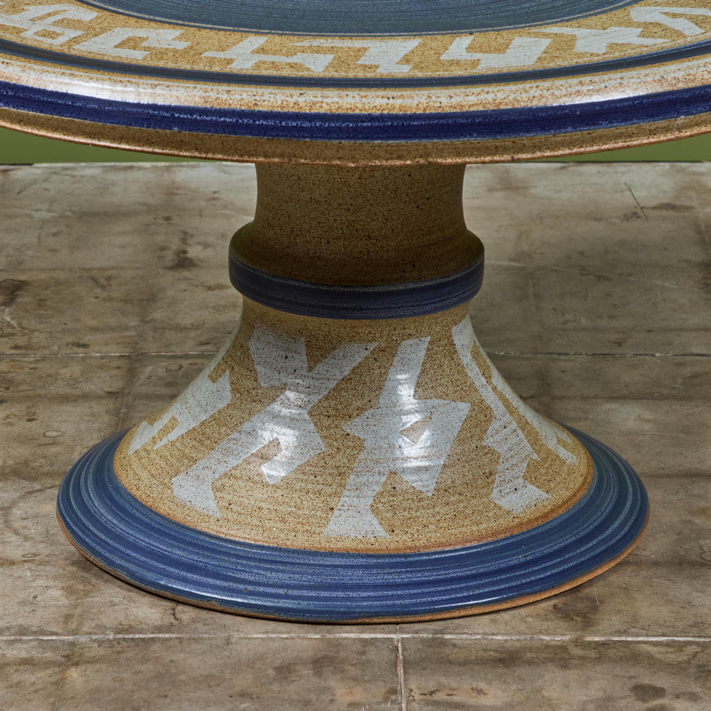 Studio Ceramic Patio Dining Set by Joel Cottet 12