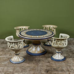 Ensemble de salle à manger de patio en céramique Studio par Joel Cottet